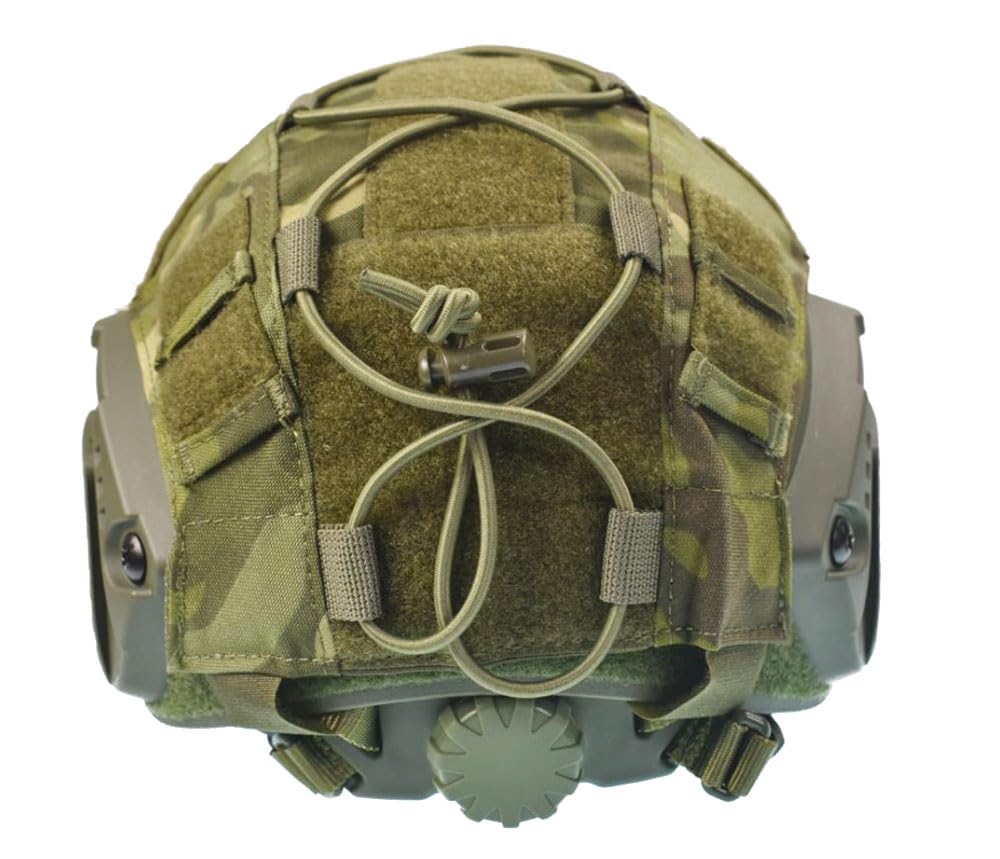Tactical Airsoft Fast Helmet Set with Military Headset & Cover - Adjustable Memory Foam Protective Padding for Adults & Teens - Perfect for Paintball, Airsoft & Military Simulation Games