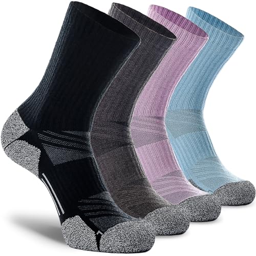 Black Gray Blue Purple (4 Pairs)