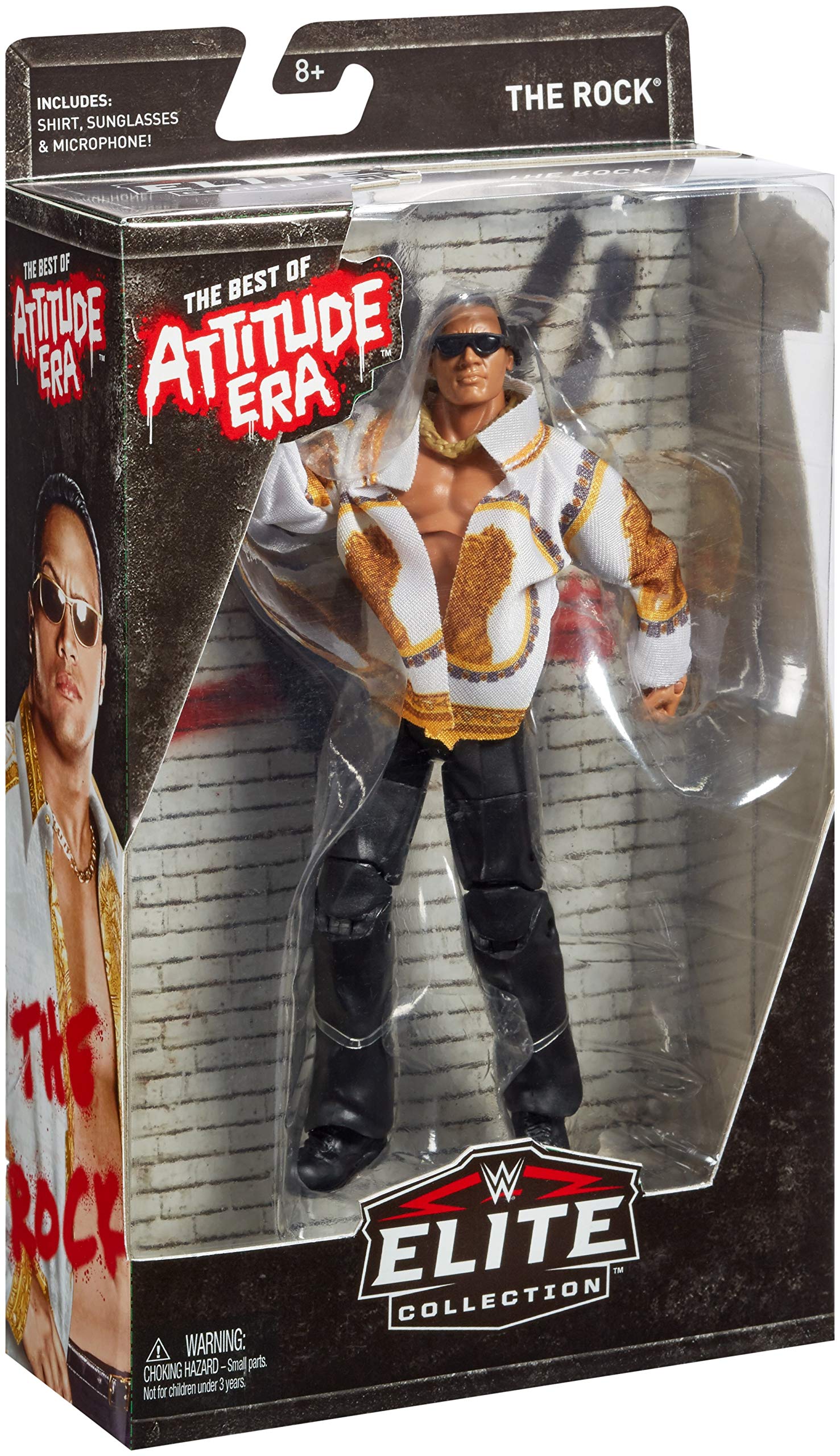 WWE The Rock Elite Collection Action Figure - Authentic Wrestling Collectible Toy for Fans & Kids - Perfect for Display, Play & Gifting