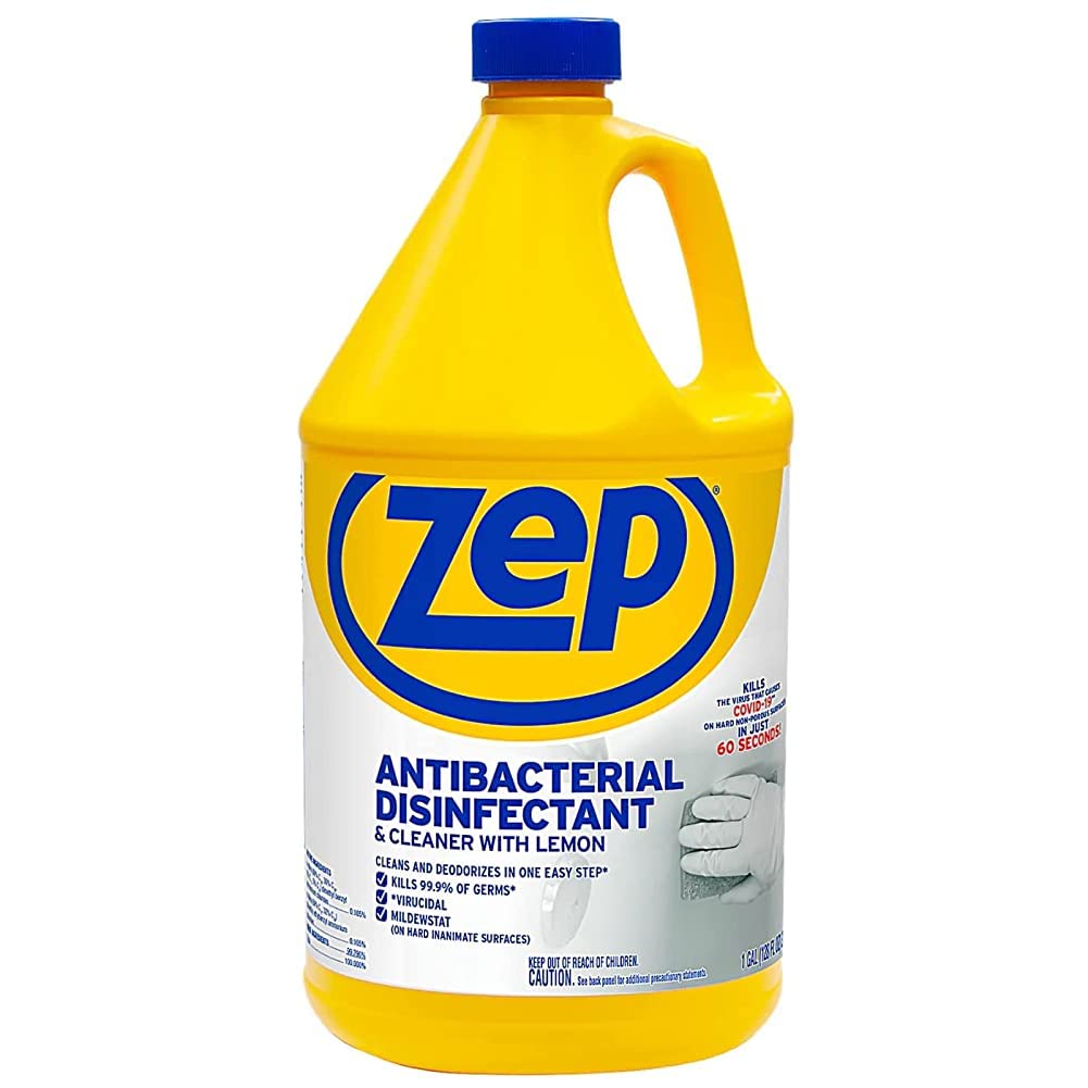 Zep Antibacterial Disinfectant Cleaner with Lemon Scent - Kills 99.9% of Germs - All-Purpose Surface Cleaner for Kitchen, Bathroom & Office - 32 oz Spray Bottle (Perfect for Homes, Schools & Commercial Use)