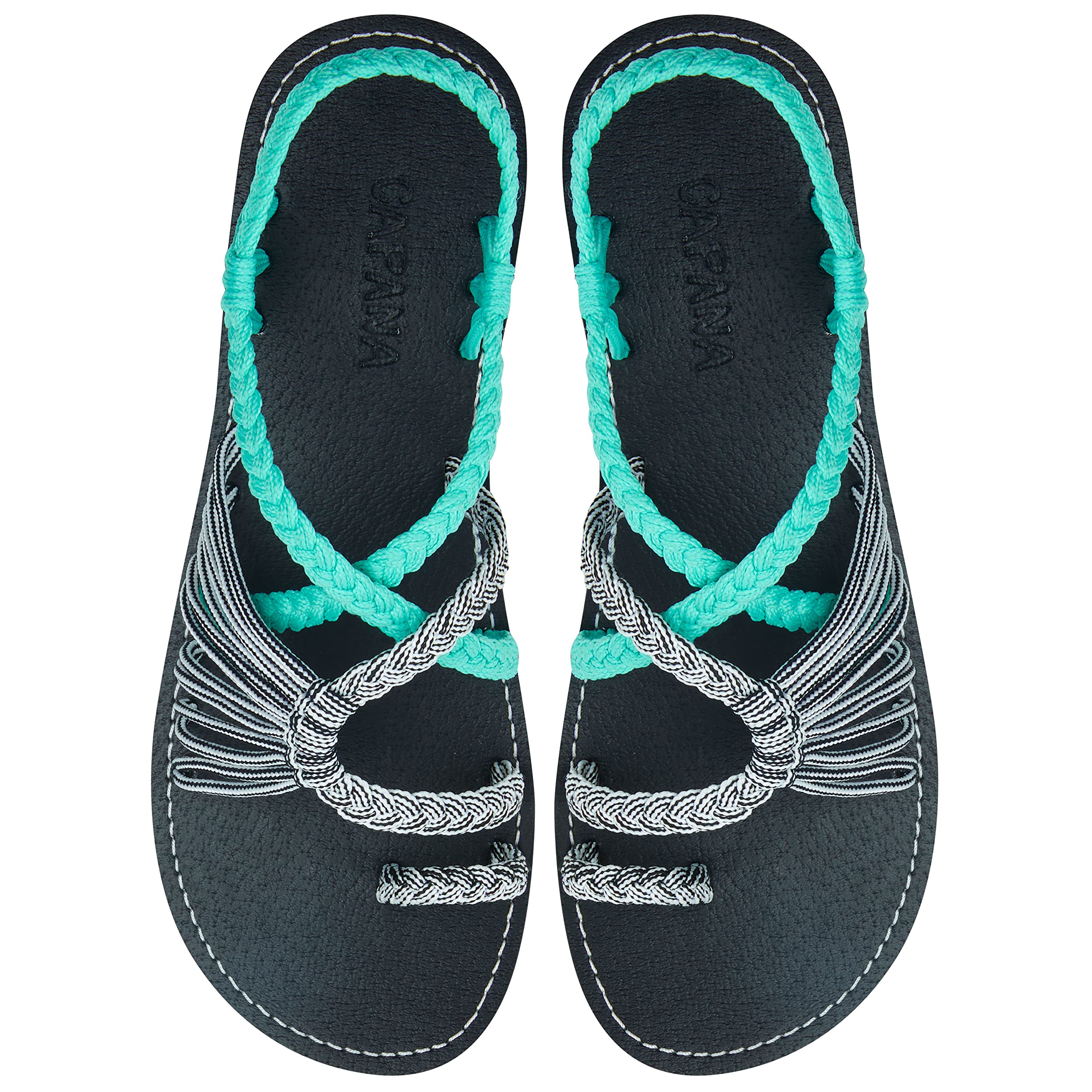 Handwoven Women's Flat Sandals - Boho Strappy Beach Sandals for Walking & Water Activities | Comfortable Braided Rope Sandals for Summer Outings, Vacations & Casual Wear