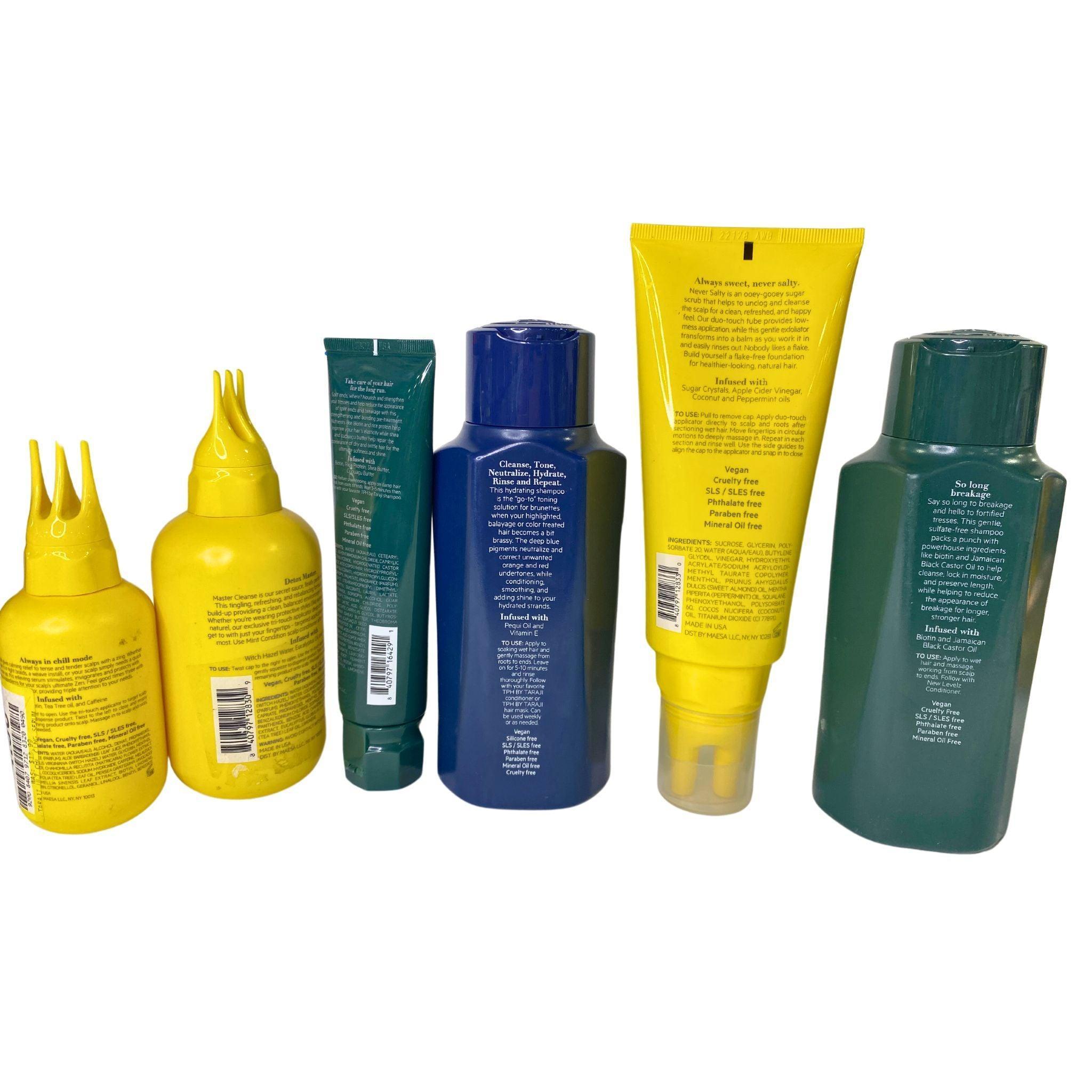 By Taraji Hair Care Set - Shampoo, Hair Scrub, Scalp Wash & Scalp Serum (25 Pcs) for Deep Cleansing & Nourishment | Perfect for Damaged Hair Treatment & Scalp Care Routine