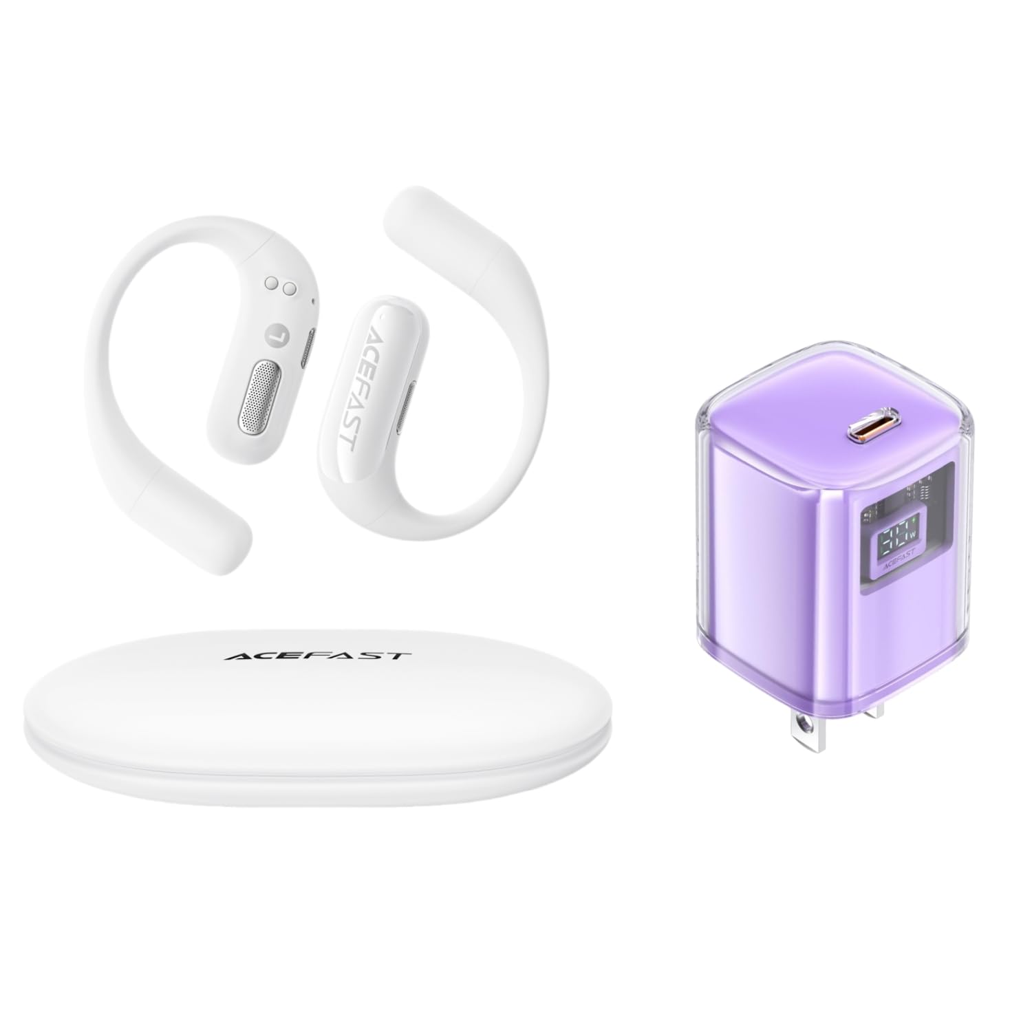 Acefast AceFit Air Wireless Earbuds with 30W USB-C Charger - Bluetooth 5.4 Sports Headphones, 36H Playtime, Rich Bass, IP54 Waterproof - Perfect for Running, Cycling, Gym Workouts & Daily Commute