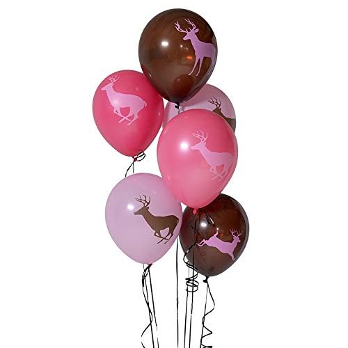 Havercamp Pink Camo Party Balloons - Pack of 6 | 12 Inch Latex Balloons for Bridal Showers, Bachelorette Parties, Baby Showers & Mother's Day Celebrations | Perfect for Indoor Decorations & Outdoor Picnics