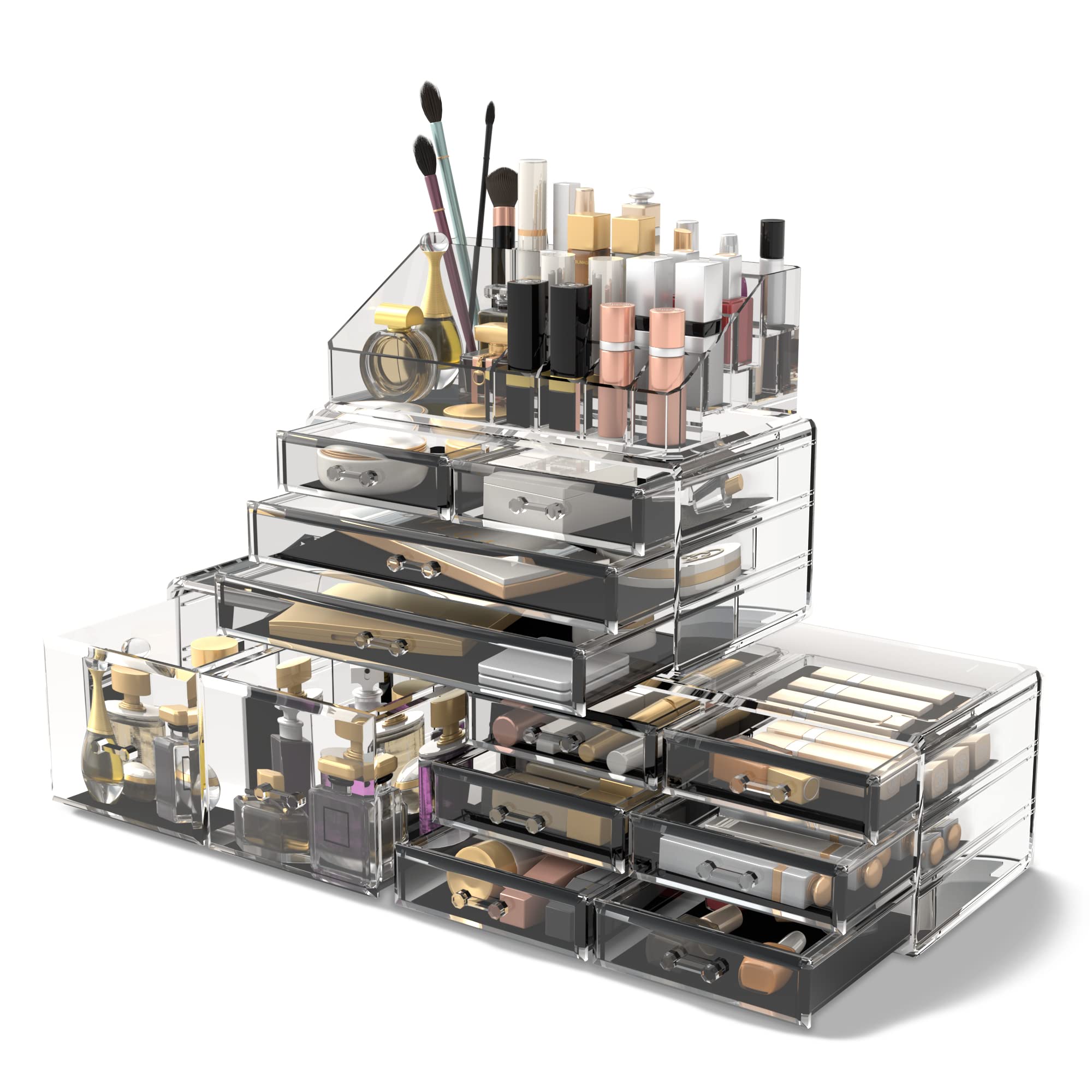 Makeup Organizer & Cosmetic Storage Tray - Perfect for Vanity & Travel