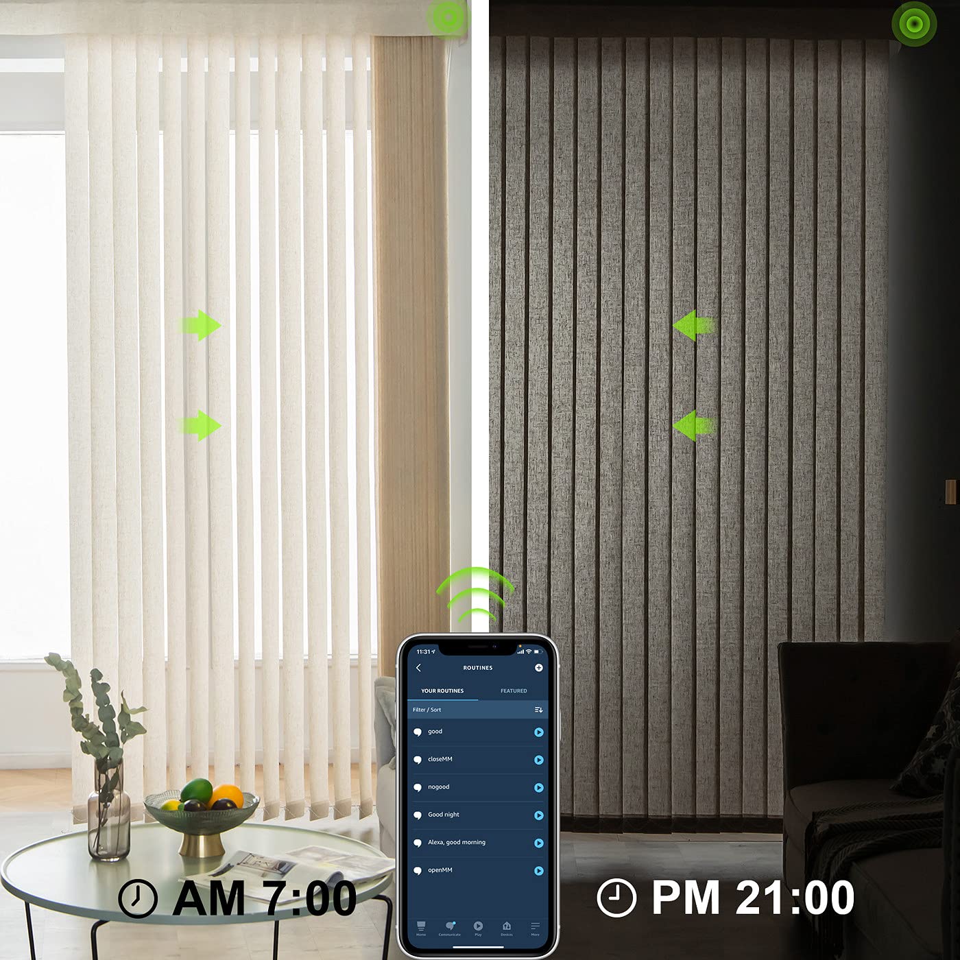 Yoolax Motorized Vertical Blinds - Smart Blackout Shades for Sliding Glass Doors | Alexa & Google Home Compatible | Custom Sizes Available in Beige | Perfect for Patio Doors & Large Windows