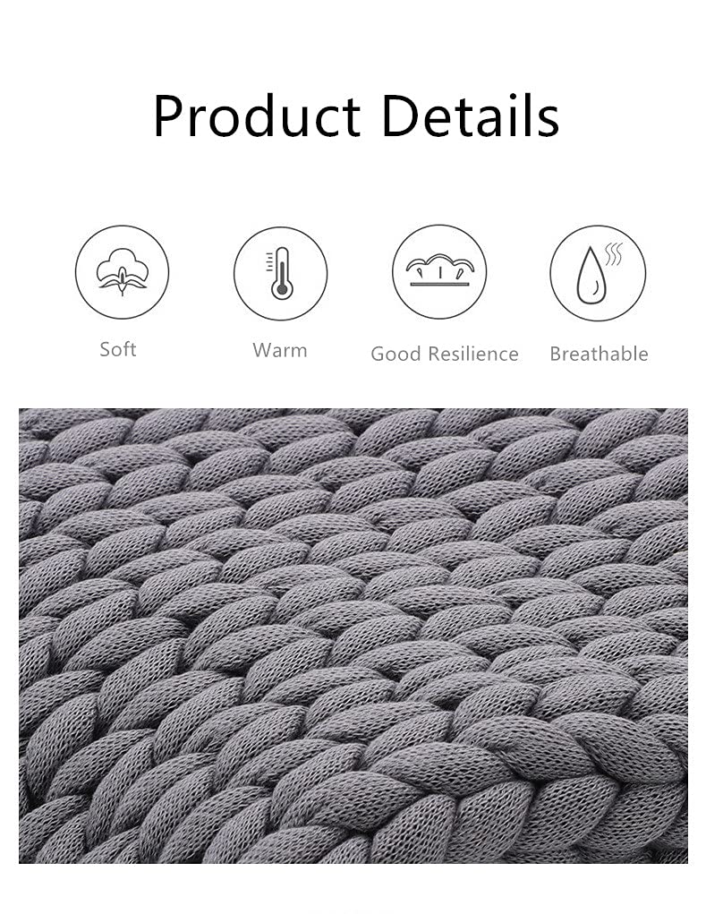 Handmade Chunky Knit Weighted Blanket 60
