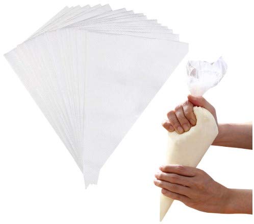 100-Pack Disposable Pastry Piping Bags - 10 Inch Thickened Cake Decorating Bags for Icing, Frosting & Candy - Professional Baking Supplies Kit for Cupcakes, Cookies & Dessert Decoration (Ideal for Home Bakers & Professional Chefs)