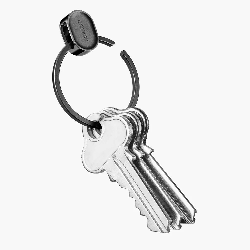 Orbitkey Key Organizer - Premium Black Keyring for Keys & Accessories | Perfect for Home, Office & Travel Organization