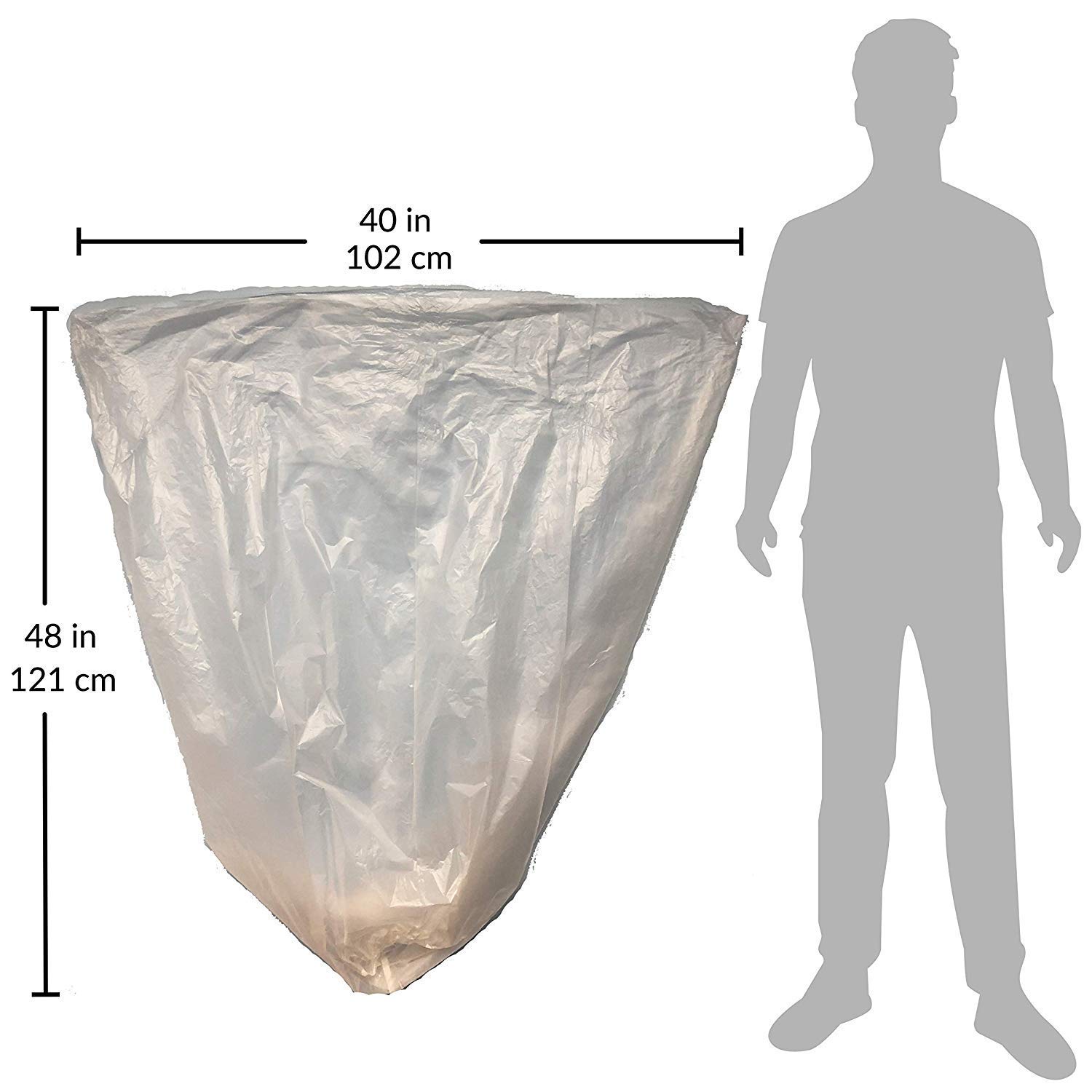 33 Gallon & 40-45 Gallon Heavy Duty Trash Bags - 250 Count Each - Extra Thick, Leak Proof, Tear Resistant - Perfect for Kitchen, Office, and Outdoor Use