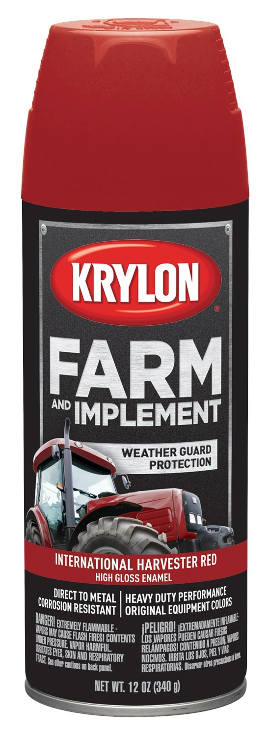 Krylon IH Red International Harvester Red Spray Paint - 12 oz Aerosol Can (Pack of 1) - Perfect for Farm Equipment, Vintage Tractors & Automotive Touch-Ups