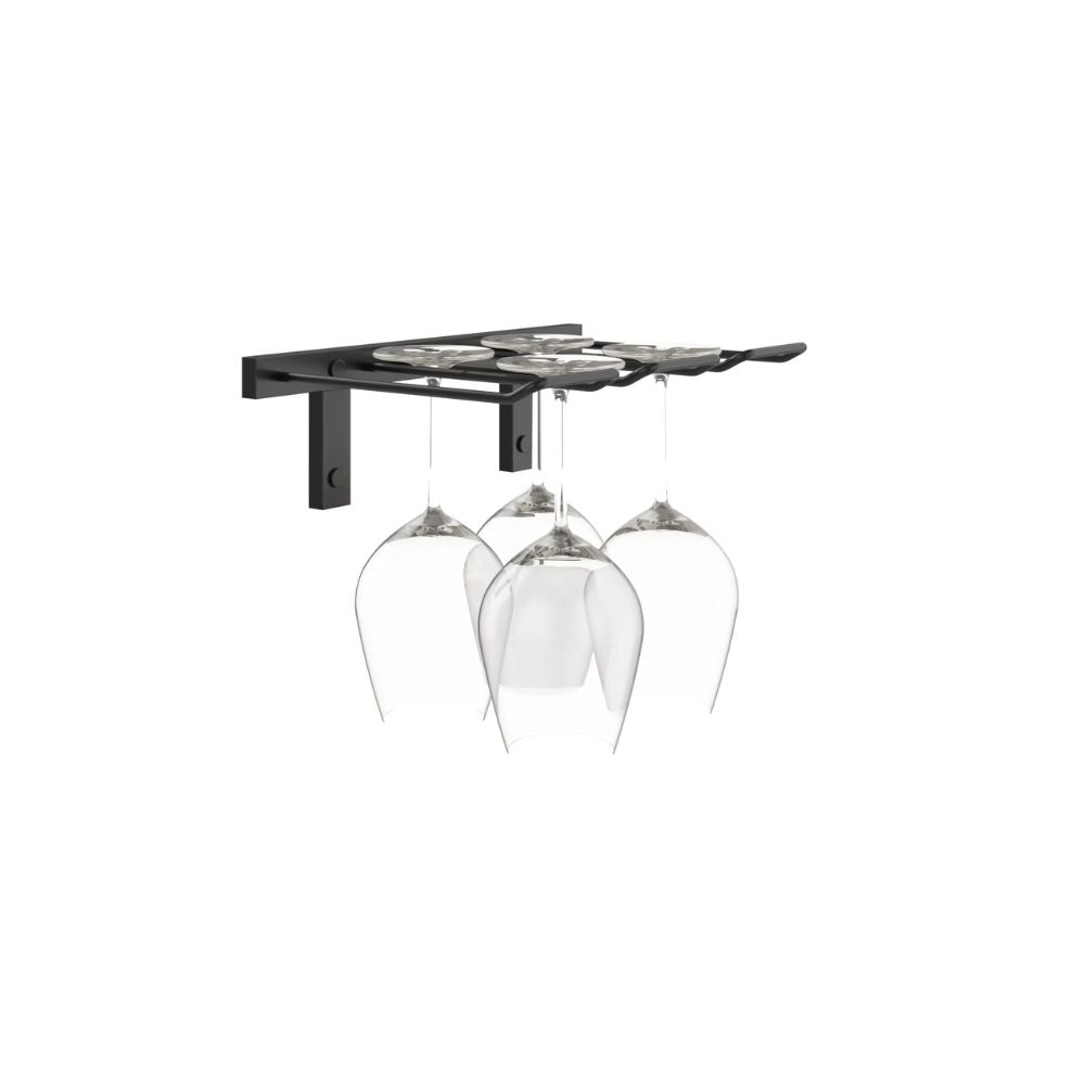 Premium W Series Stemware Rack - Holds 2 to 6 Wine Glasses for Organized Bar, Kitchen Cabinet & Dining Room Storage