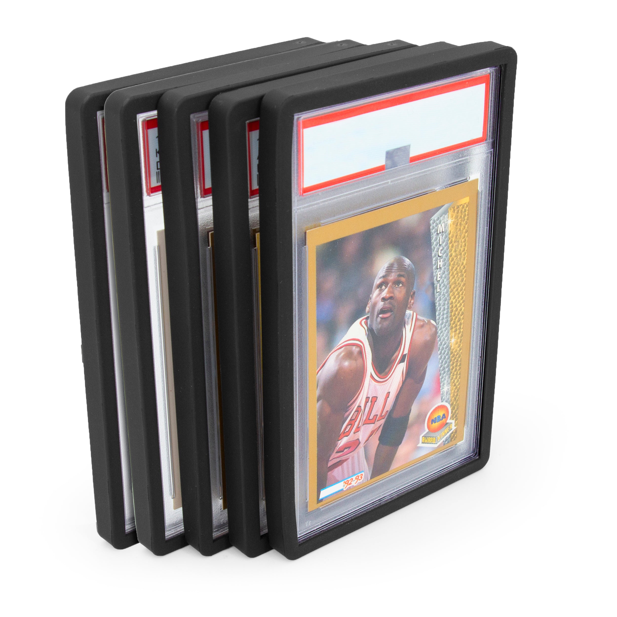 CASEMATIX Graded Card Bumper Guards - PSA Compatible Card Protectors with 5 Sleeves | Perfect for PSA Graded Trading Cards Protection & Display | Collectibles Storage Solution for Sports Cards, Pokemon, MTG