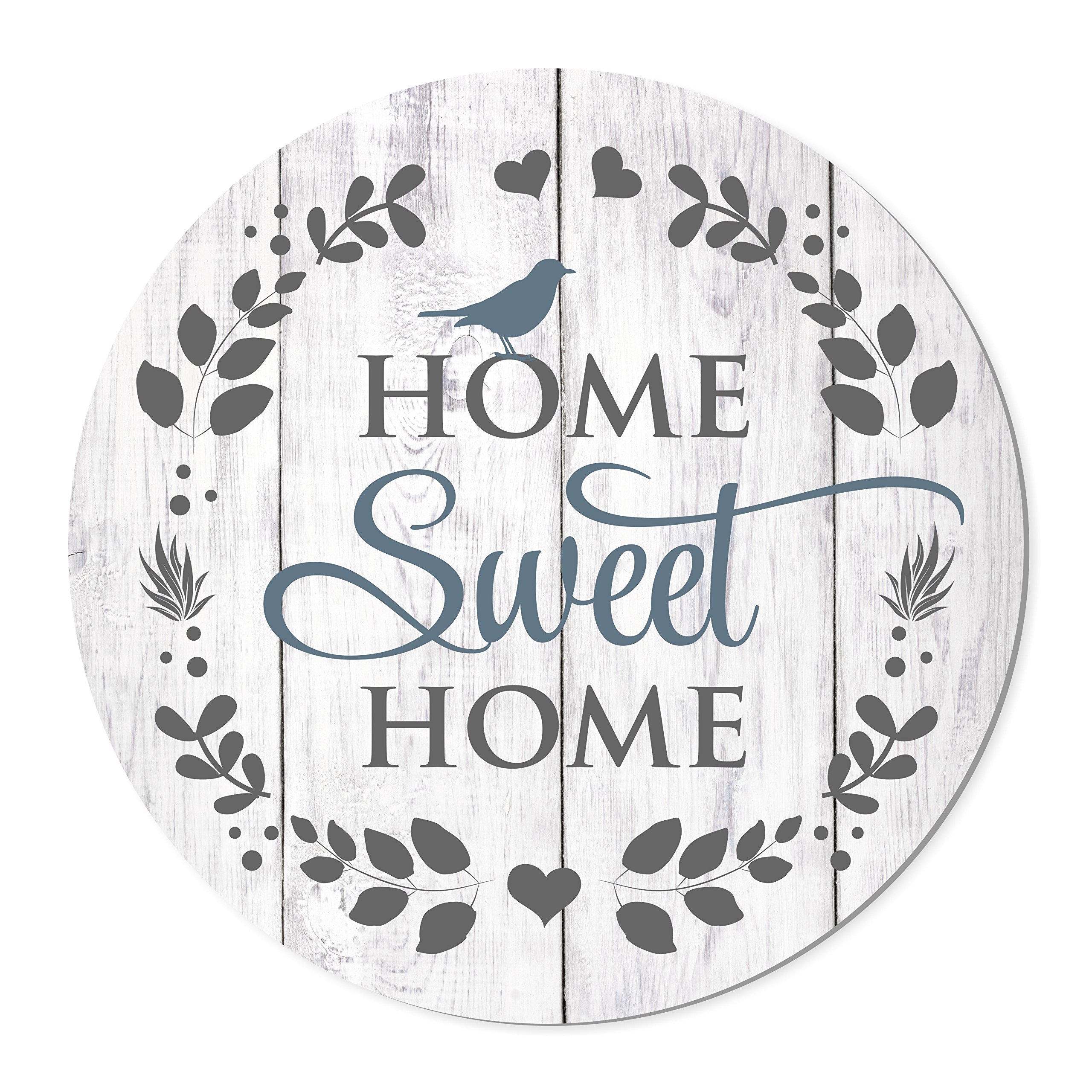 Round Wood Wall Sign - 16 Inch Rustic Home Decor for Living Room, Bedroom & Entryway - Perfect for Farmhouse, Cottage & Cozy Home Style