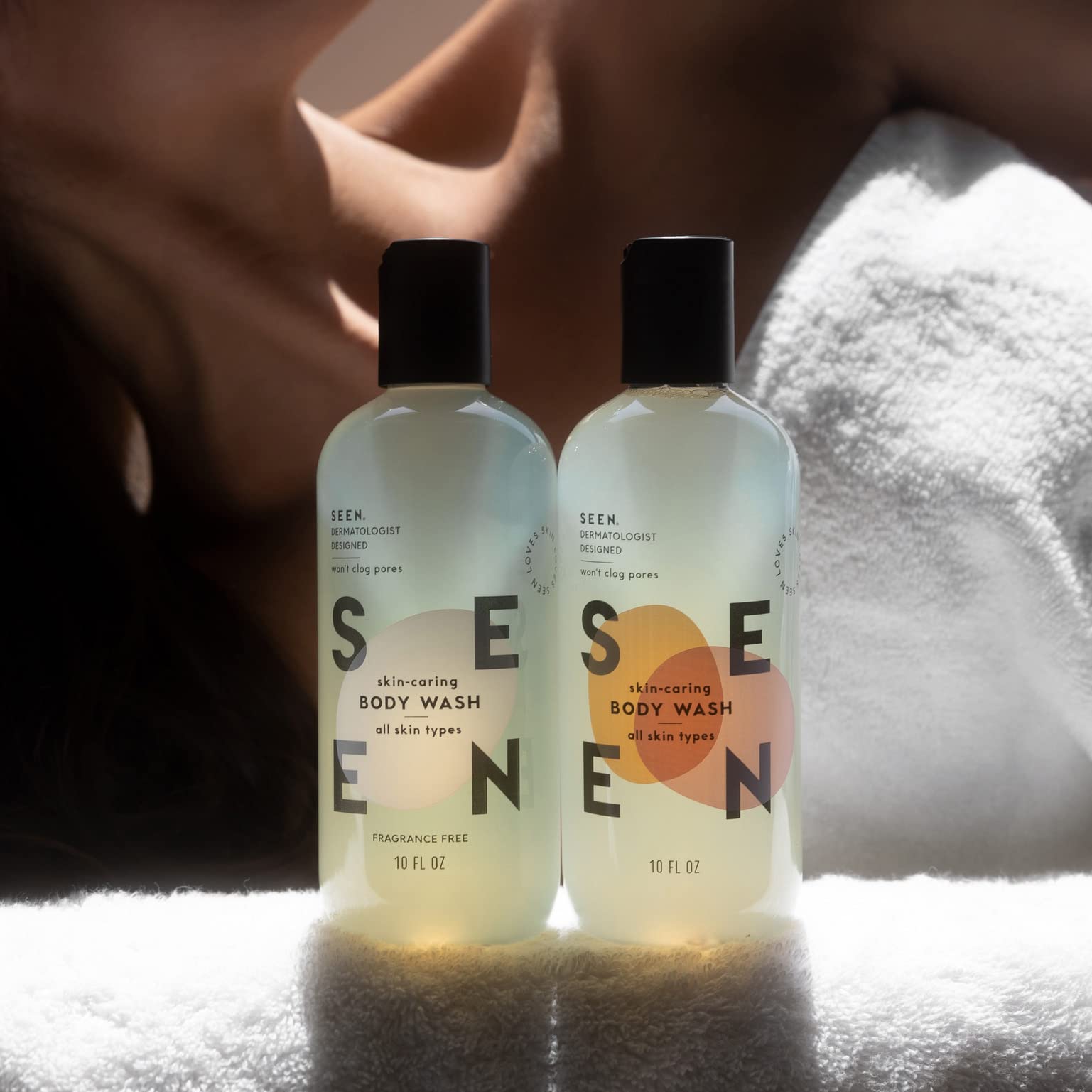 SEEN Fragrance-Free Body Wash - Non-Comedogenic & Dermatologist-Developed for Sensitive, Eczema & Acne-Prone Skin - Gentle Daily Cleanser for Men & Women - Perfect for Shower & Bath Routine