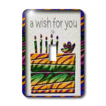 3D Rose Cake with Candles Toggle Switch - Birthday Decoration for Home, Office & Gifts | Perfect for DIY Crafts, Party Decor & Electrical Projects