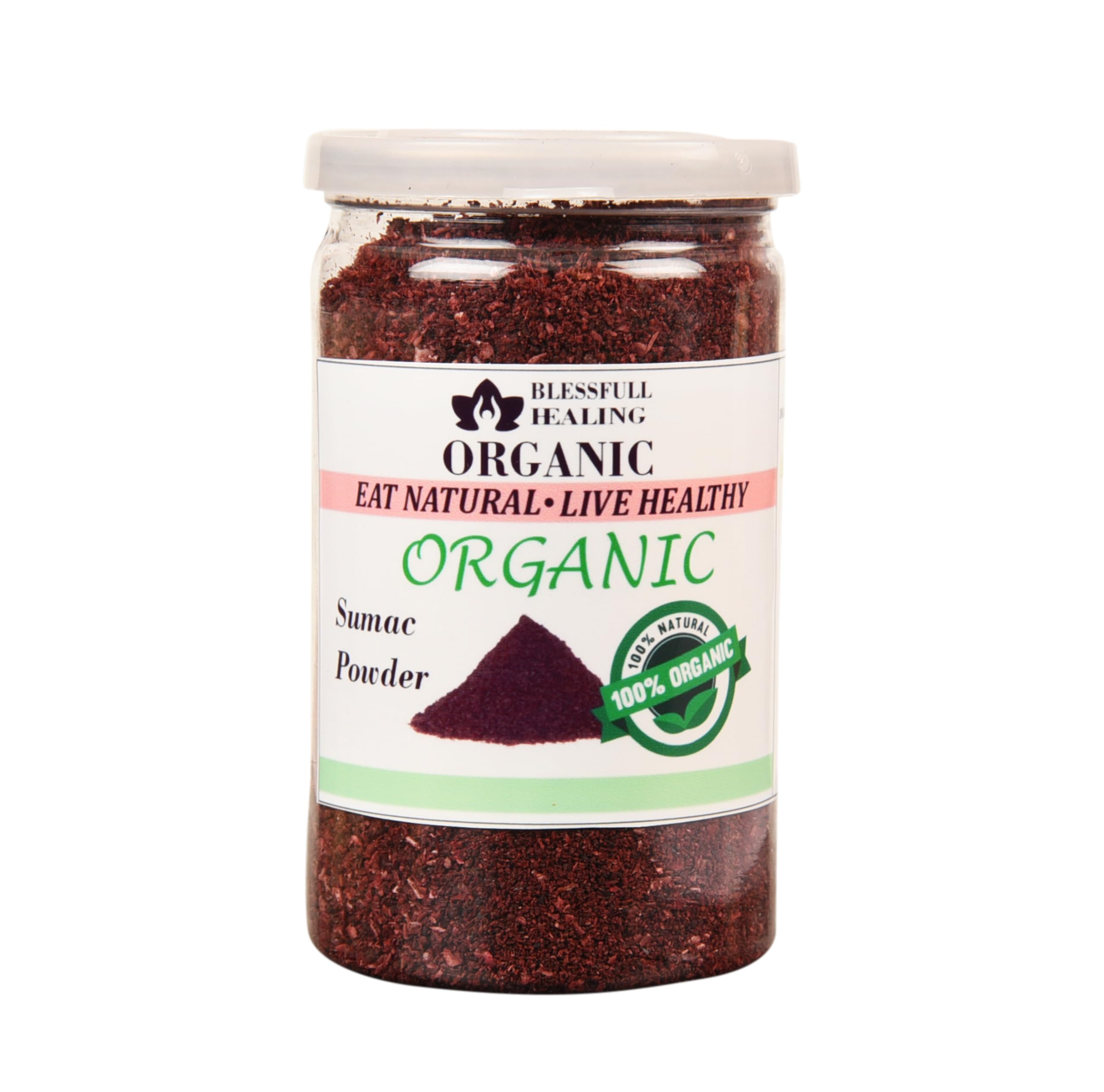 Organic Sumac Powder 200g - 100% Natural, Non-GMO, Gluten-Free Middle Eastern Spice for Cooking, Salads & Marinades - Blessfull Healing Brand