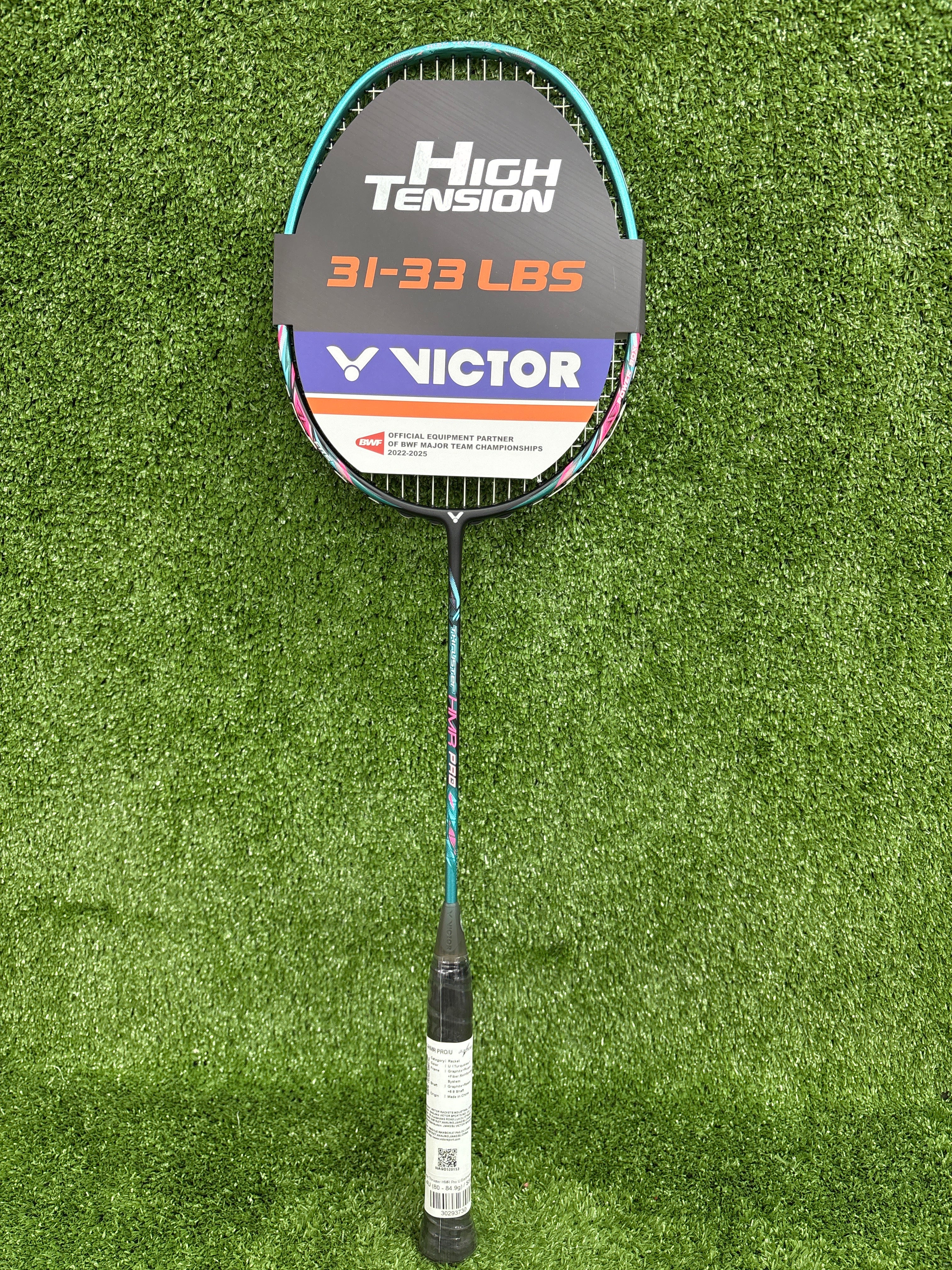 Victor Thruster HMR Pro U Badminton Racket - Prestrung Carbon Fiber Badminton Racquet for Professional Players | Perfect for Tournaments & Training Sessions