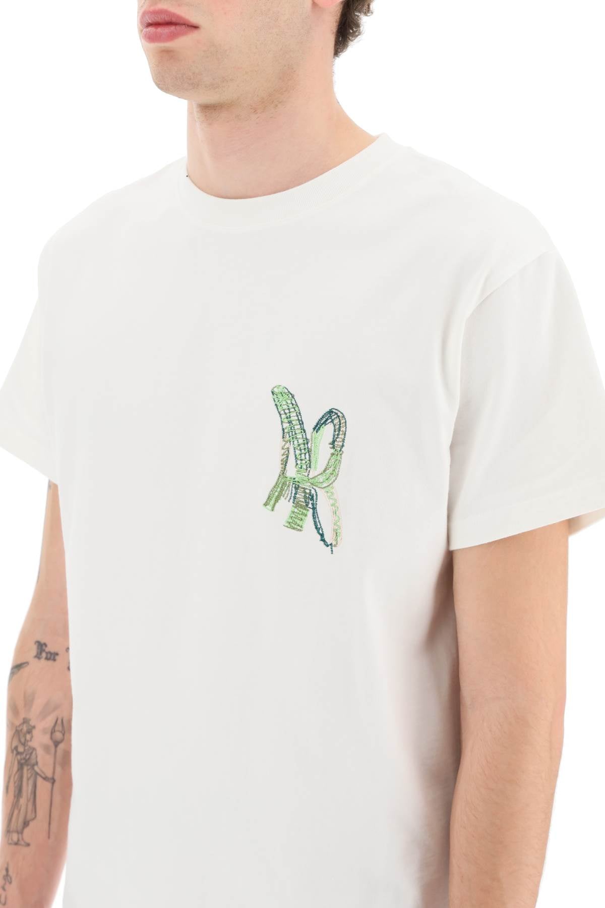 Andersson Bell Monogram Embroidery & Rear Maxi Print T-Shirt - Stylish Casual Tee for Men & Women | Perfect for Streetwear, Outfits & Everyday Wear