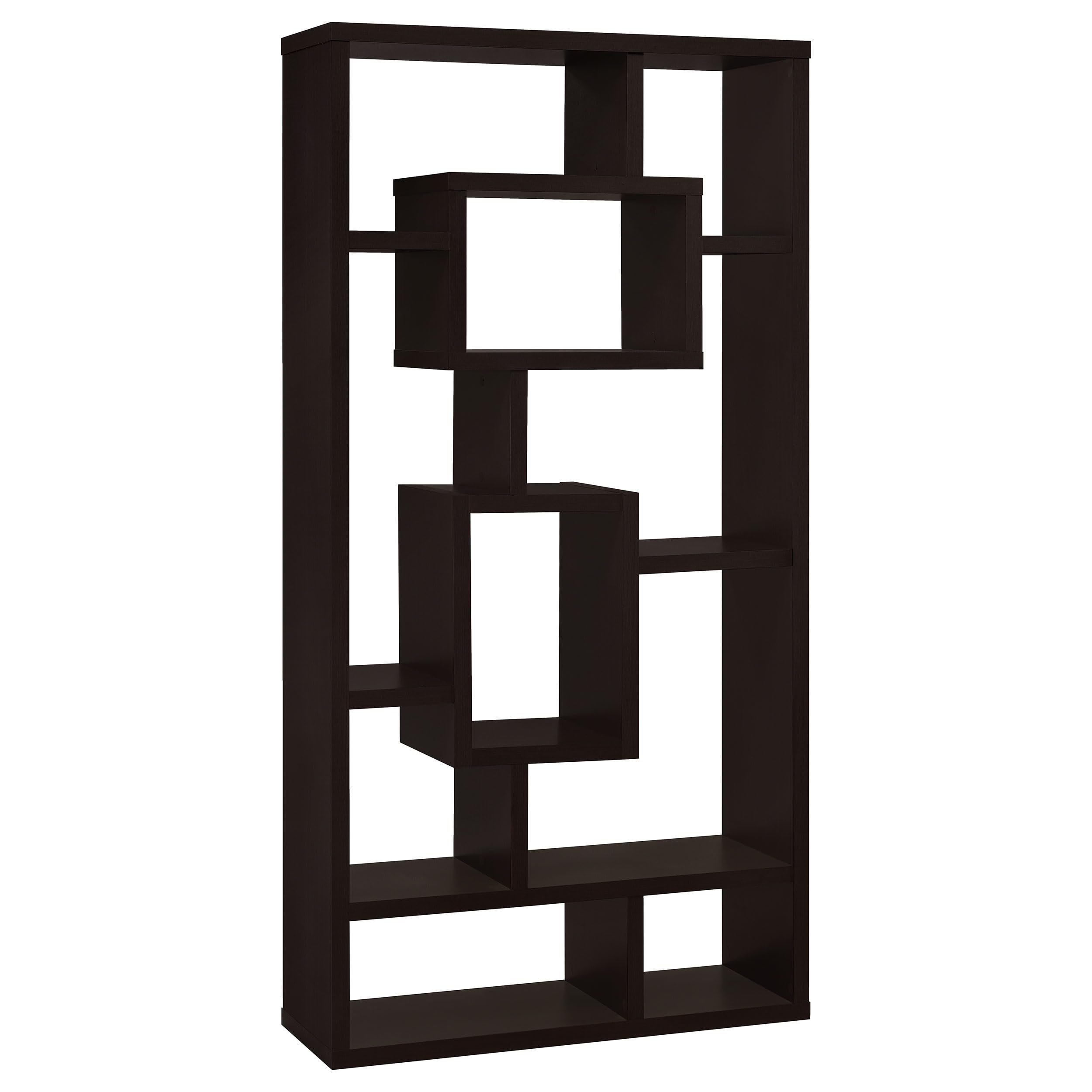 Coaster Home Furnishings Corey 71-inch Open Shelves Bookshelf in Cappuccino - Perfect for Living Room, Bedroom & Office Storage & Display