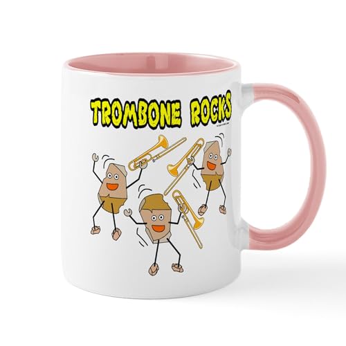 White/Pink Inside - Trombone Rocks Mug
