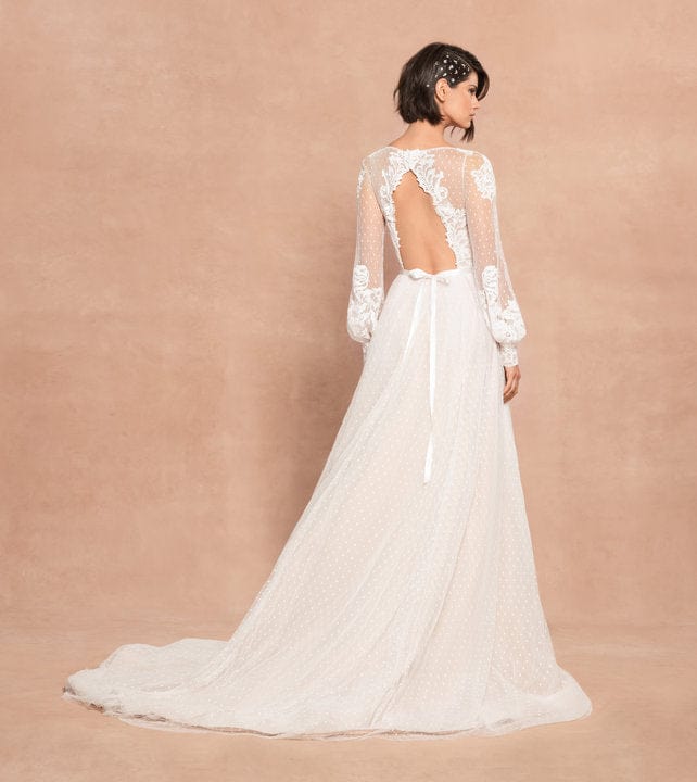 Hayley Paige Indi Blush Wedding Dress - Size 12 | Elegant A-Line Gown for Brides, Bridesmaids & Formal Occasions