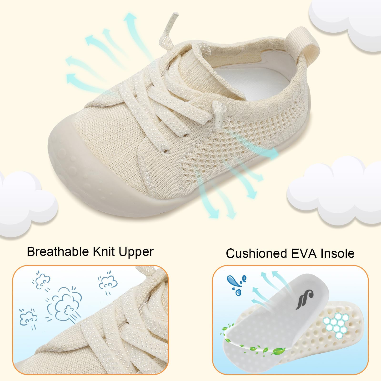 **Best Baby First Walking Shoes for Boys & Girls - Soft, Breathable Slip-On Sneakers for Toddlers - Perfect for Indoor & Outdoor Playtime**