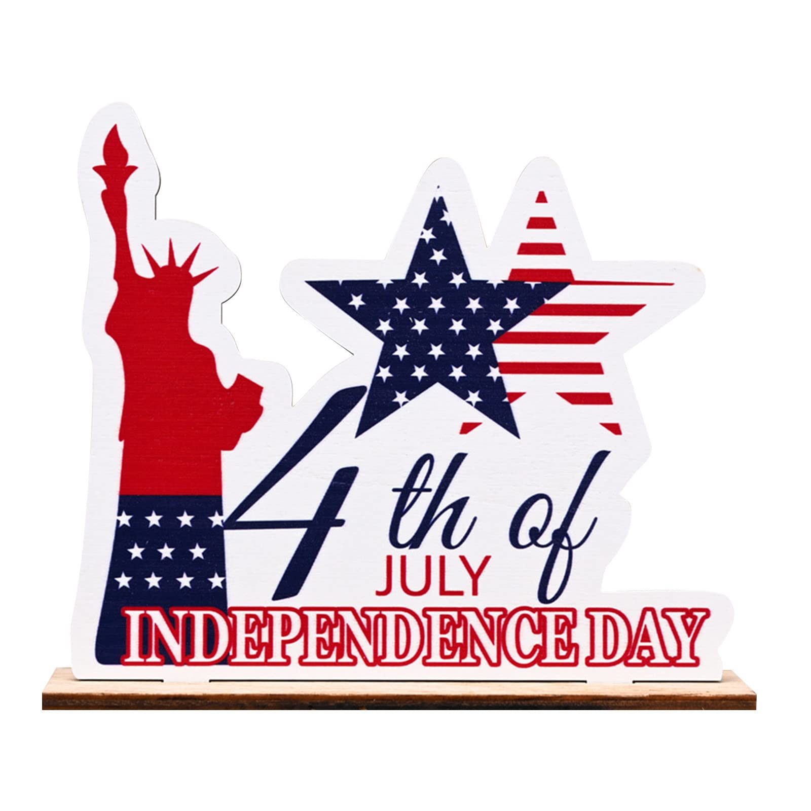 Funny Christmas Ornaments & Patriotic 4th of July Decorations - Handcrafted Wooden Table Decor for Home, Hawaiian Luau Party & Holiday Celebrations | Perfect for Christmas Trees, Independence Day Parties & Tropical Themed Events