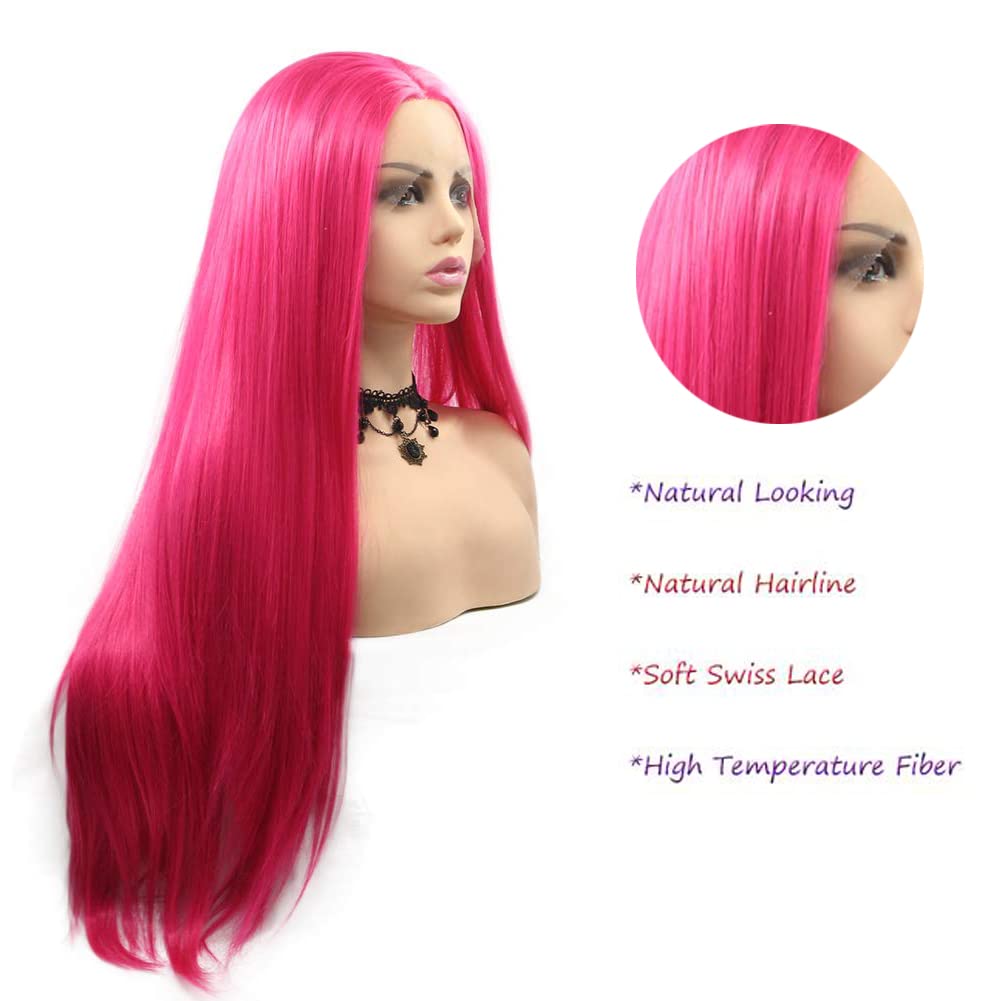 Kalisa Rose Red Lace Front Wigs for Women - 24