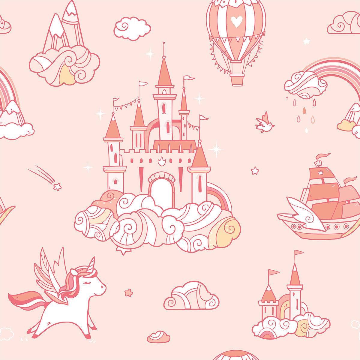 Kids Themed Wallpaper Samples - Designer Selection 001 for Nursery, Bedroom & Playroom Decor