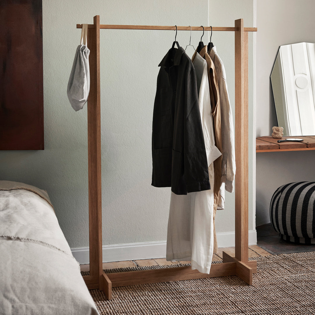 Sturdy Bridge Clothes Rack - Heavy Duty Garment Organizer for Bedroom, Closet & Laundry Room | Space Saving Clothing Storage Solution for Hanging Dresses, Coats & Accessories