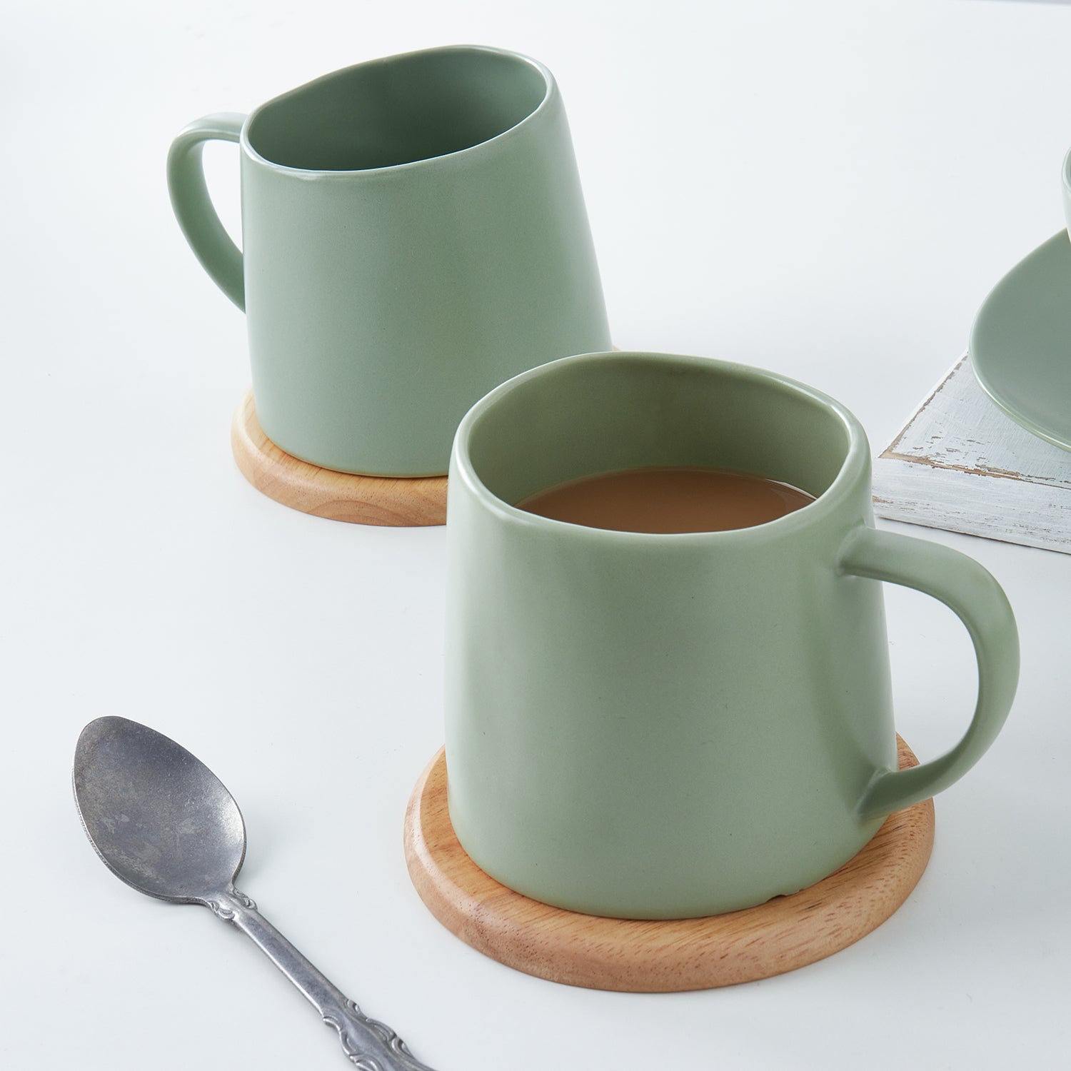 Premium Delilah Porcelain Coffee Mug Set - 6 Pack, Elegant Ceramic Tea Cups for Home, Office & Gifts - Dishwasher & Microwave Safe