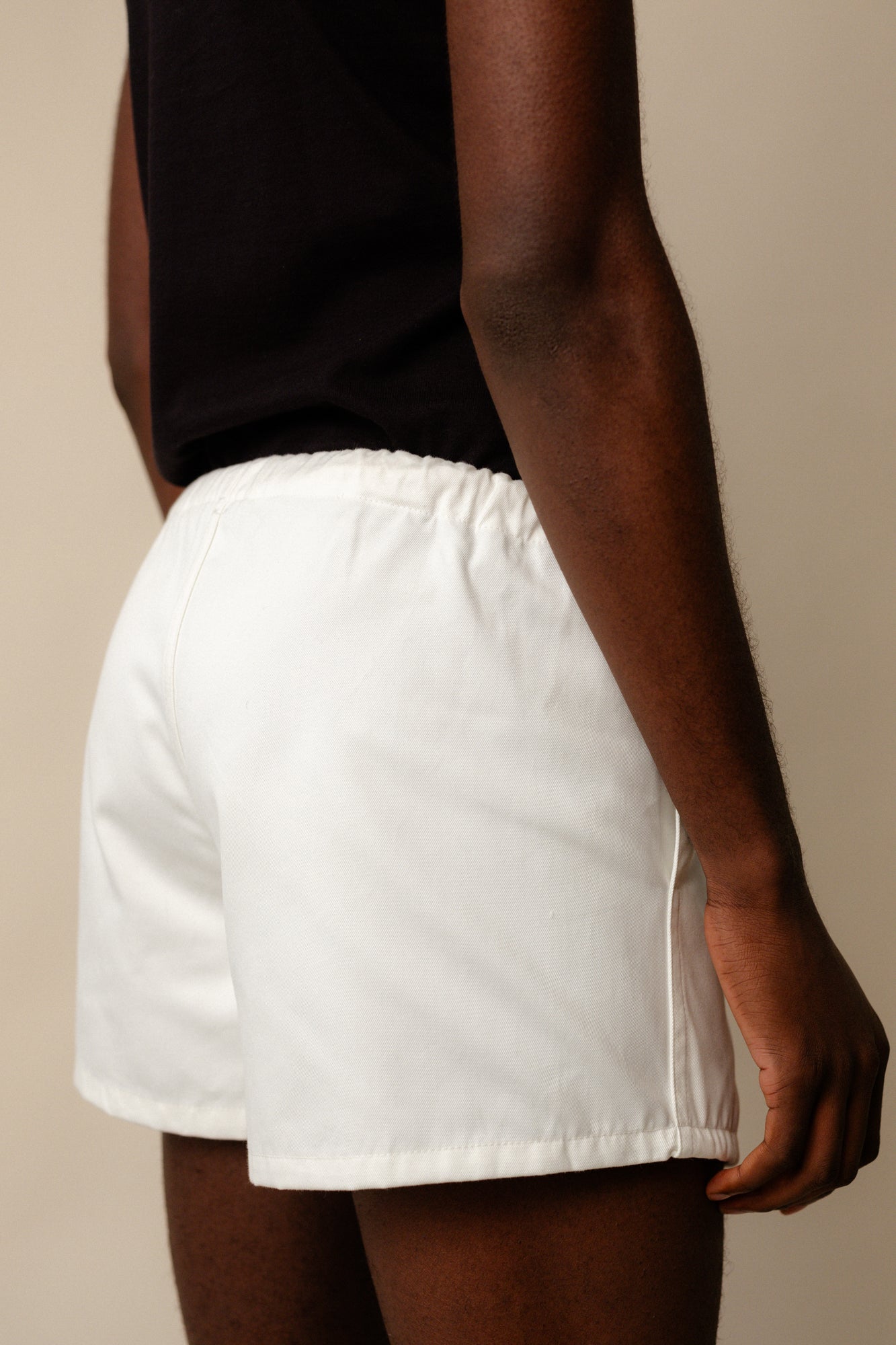 Men's Heavyweight Sports Shorts - Breathable, Sweat-Wicking, Plastic-Free Workout Shorts for Running, Gym & Training - White