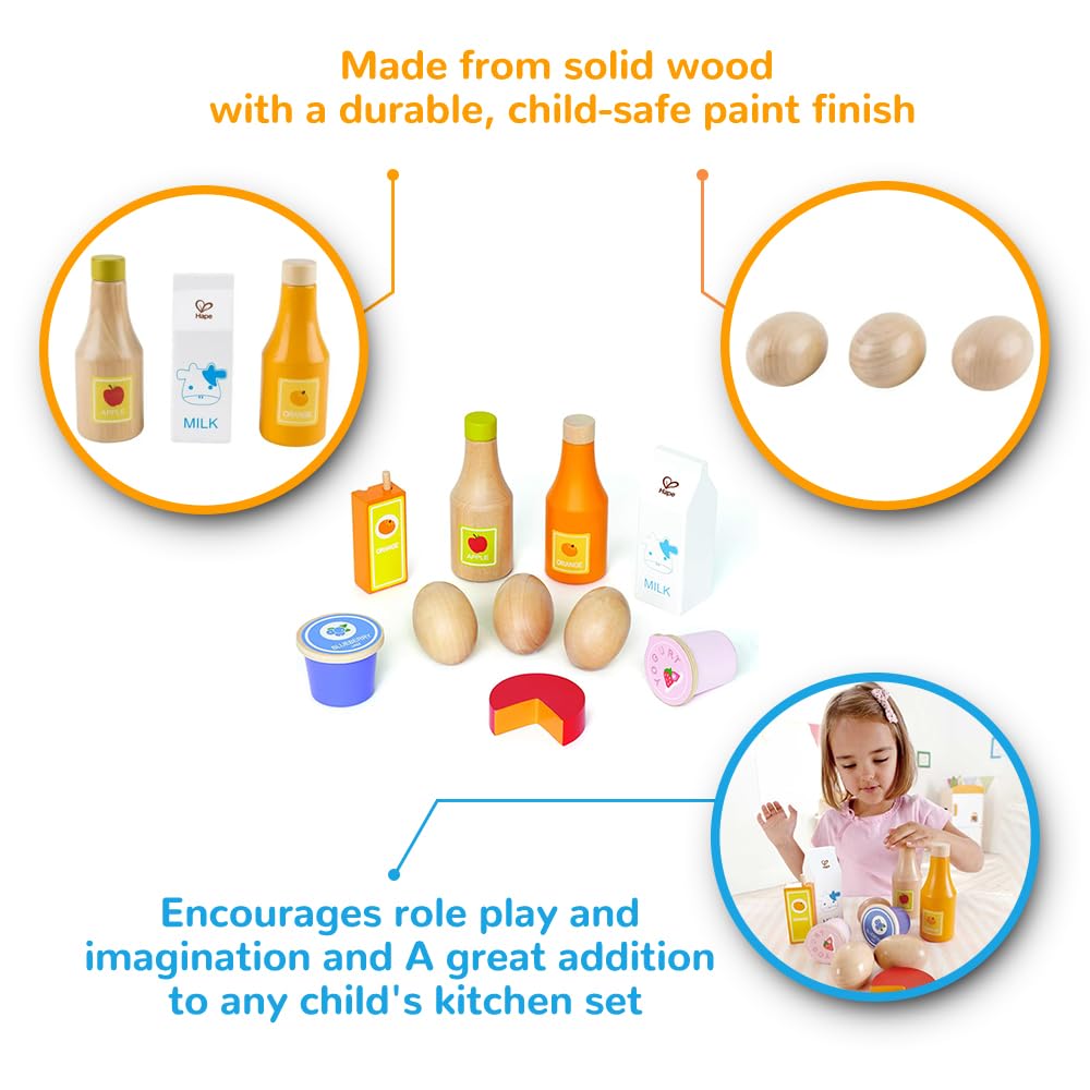 Hape Healthy Basics Wooden Play Kitchen Accessories Set - 24-Piece Pretend Play Food Toys for Kids, Toddlers & Preschoolers - Perfect for Imaginative Cooking, Role Play & Early Learning Activities