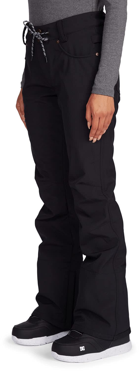DC Viva Softshell Women's Snowboard Pants - Waterproof, Windproof & Breathable - Black Size XL - Perfect for Skiing, Snowboarding & Winter Outdoor Activities