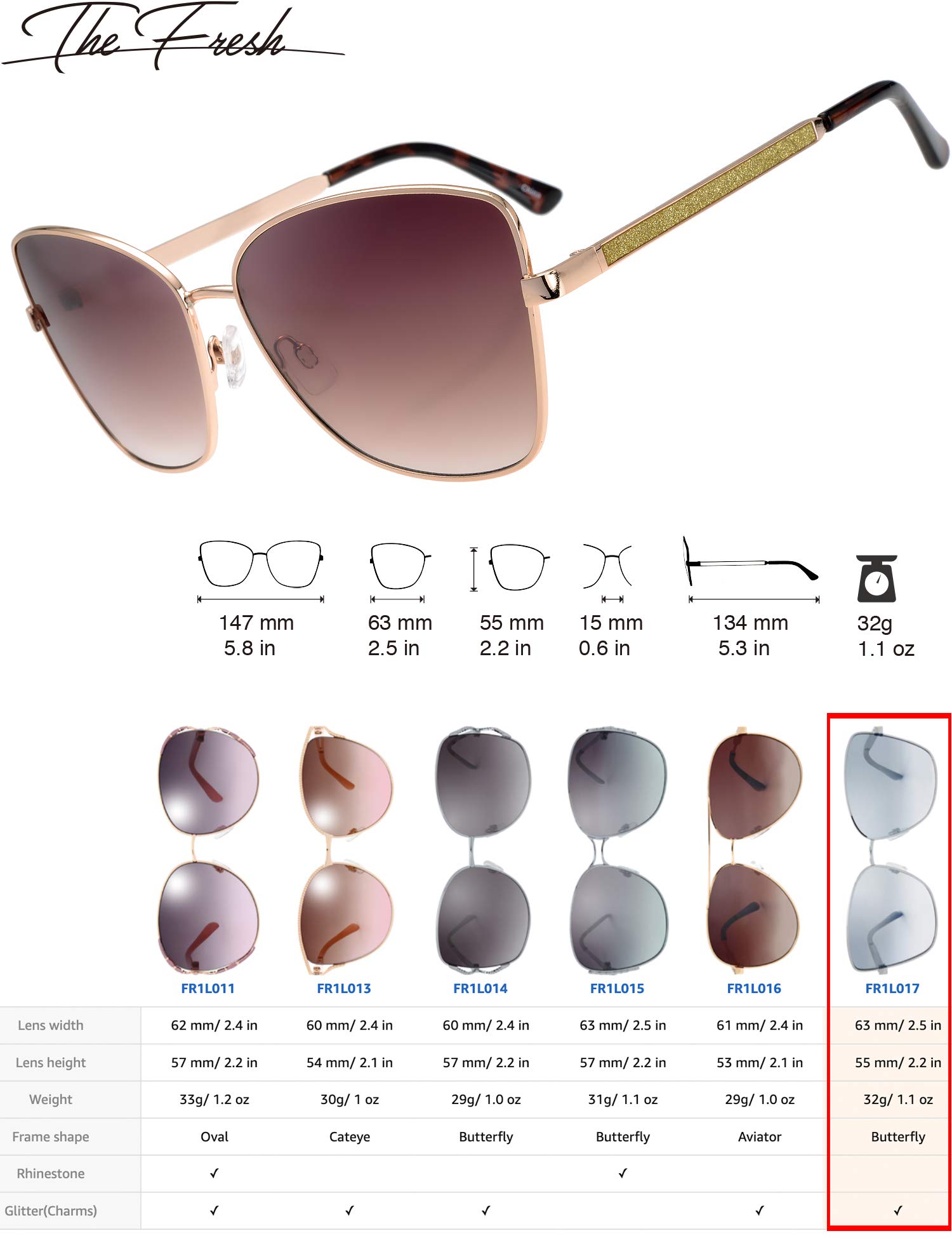 Elegant Women's Sunglasses - Classic Crystal Design UV Protection Fashion Shades for Women | Perfect for Beach, Driving, and Outdoor Activities