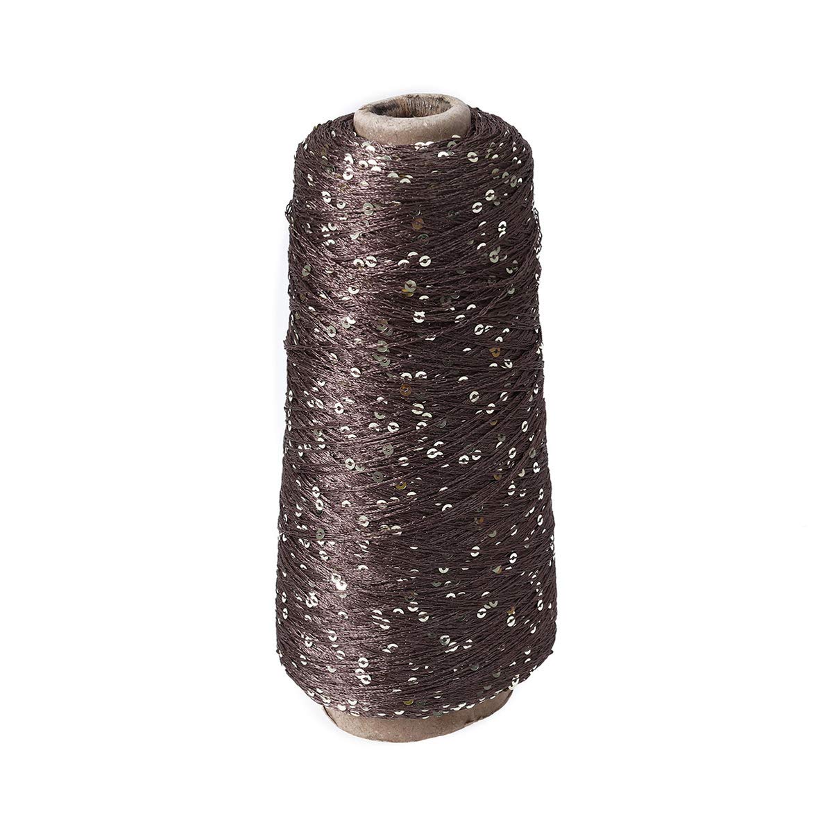 Sparkly Glitter Sequin Cotton Knitting Yarn - Soft DIY Crochet Thread for Sweaters, Shawls, Scarves & Crafts (Black) - Perfect for Holiday Gifts, Winter Accessories & Handmade Projects