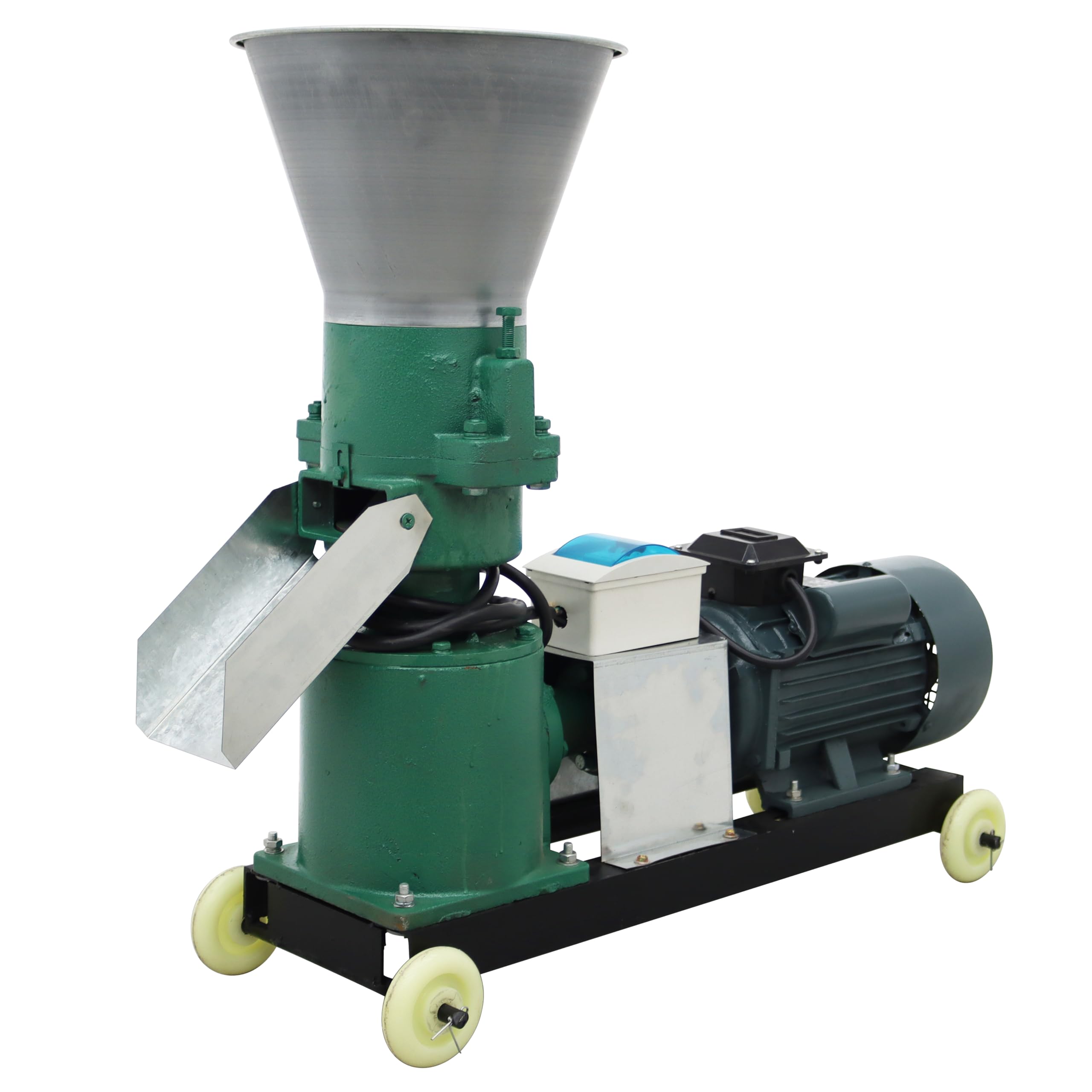 TECHTONGDA 220V Animal Feed Pellet Mill Machine for Chicken, Cow, Pig - 2 Head Rollers with 2MM Holes | Farm Pellet Maker for Livestock Feed Production | Perfect for Small Farms & Homesteads