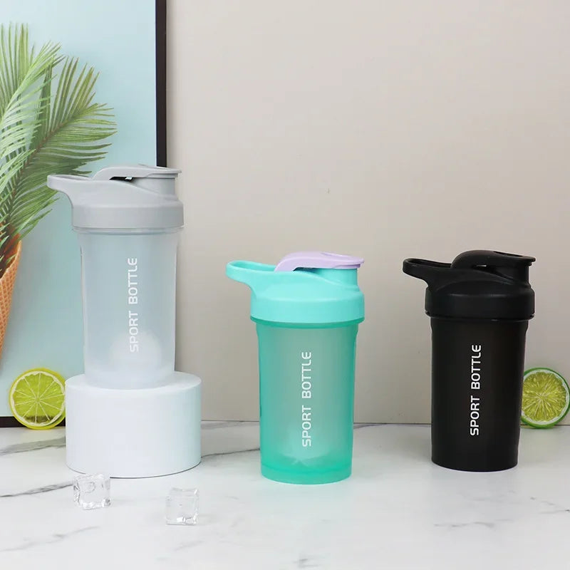 300ml Portable Leak Proof Protein Shaker Bottle - Gym & Outdoor Fitness Water Bottle with Measuring Scale for Protein Powder & Supplements | Perfect for Workouts, Running & Sports Nutrition