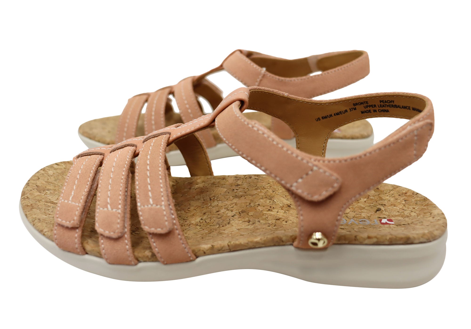 Revere Bronte Women's Comfortable Leather Sandals - Stylish & Supportive Summer Footwear for Walking, Travel & Casual Outings