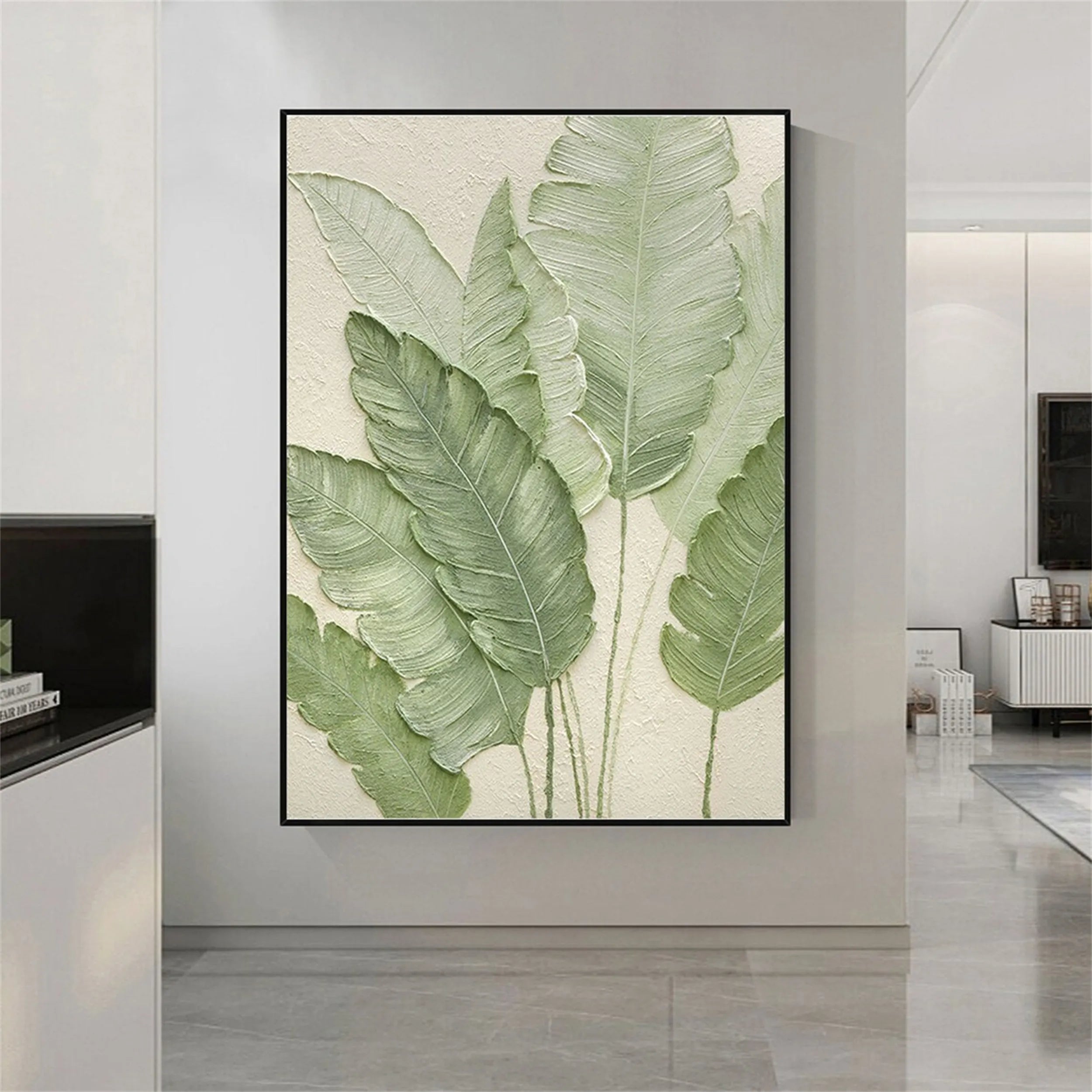 Blue & Green Abstract Art Print #BG050 - Modern Wall Decor for Living Room, Bedroom & Office