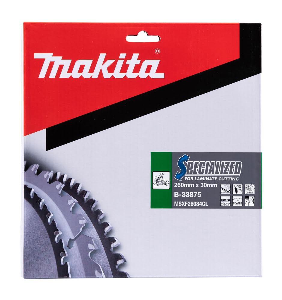 Makita B-33875 10.24-Inch 30mm 84-Tooth Titanium Carbide Saw Blade - Premium Woodworking & Carpentry Tool for Cutting Hardwood, Plywood & MDF - Perfect for Table Saws, Miter Saws & Circular Saws