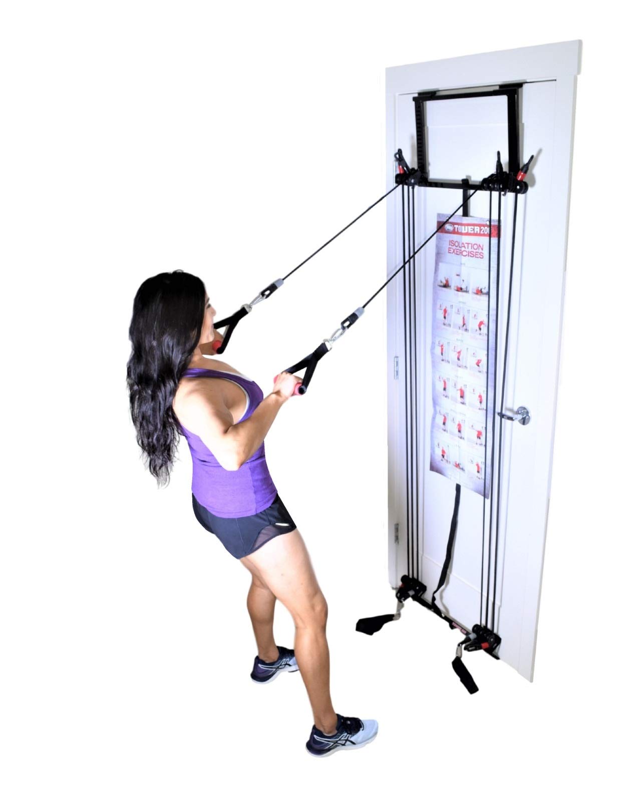 Complete Home Gym Resistance Bands Set with 2 Handles, 2 Ankle Straps & Straight Bar - Full Body Workout Equipment for Strength Training, Yoga & Fitness - Perfect for Door Gym Exercises & Home Workouts