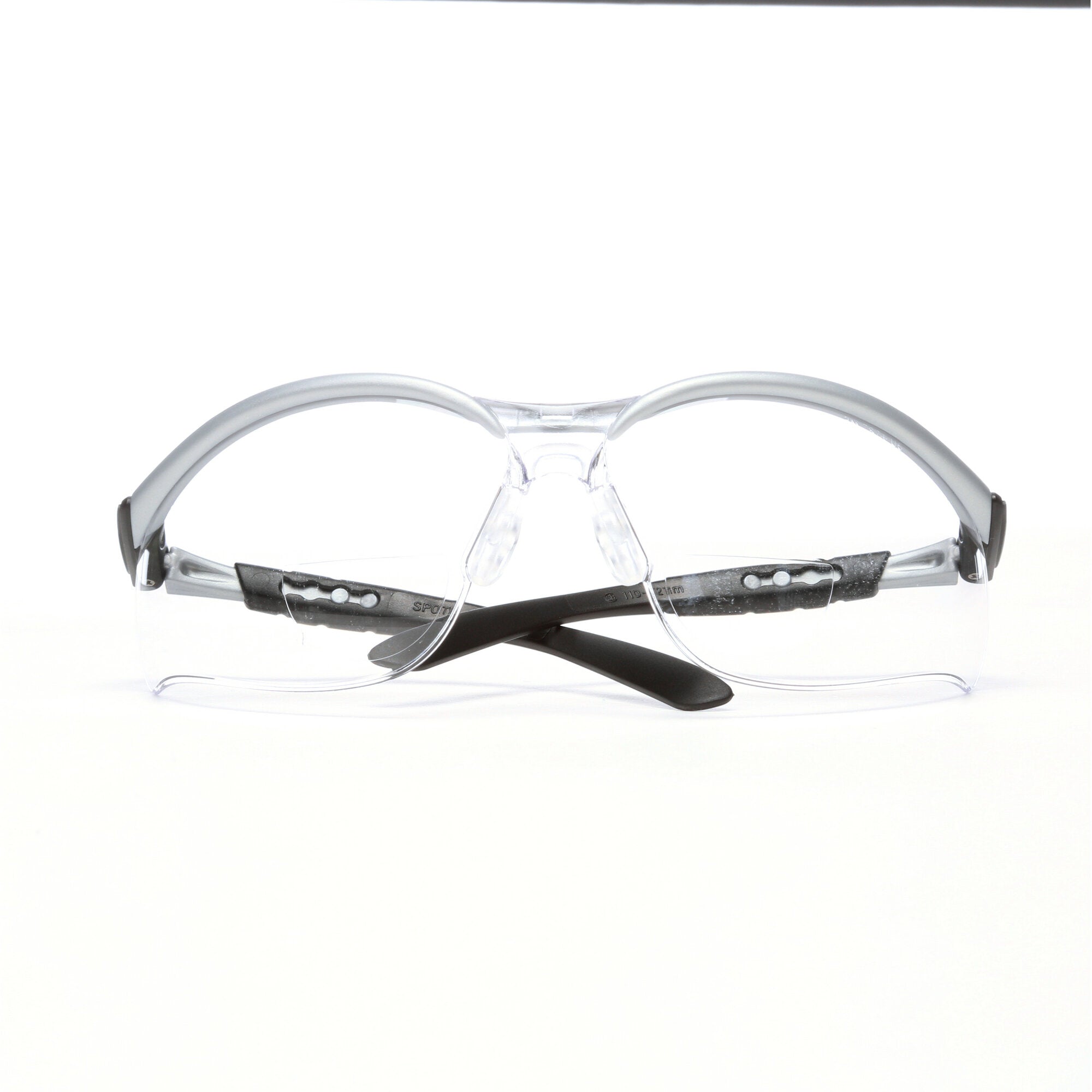3M BX Reader Protective Eyewear 11376-00000-20 - Clear Lens Safety Glasses with Silver Frame - Perfect for Reading, Lab Work & DIY Projects