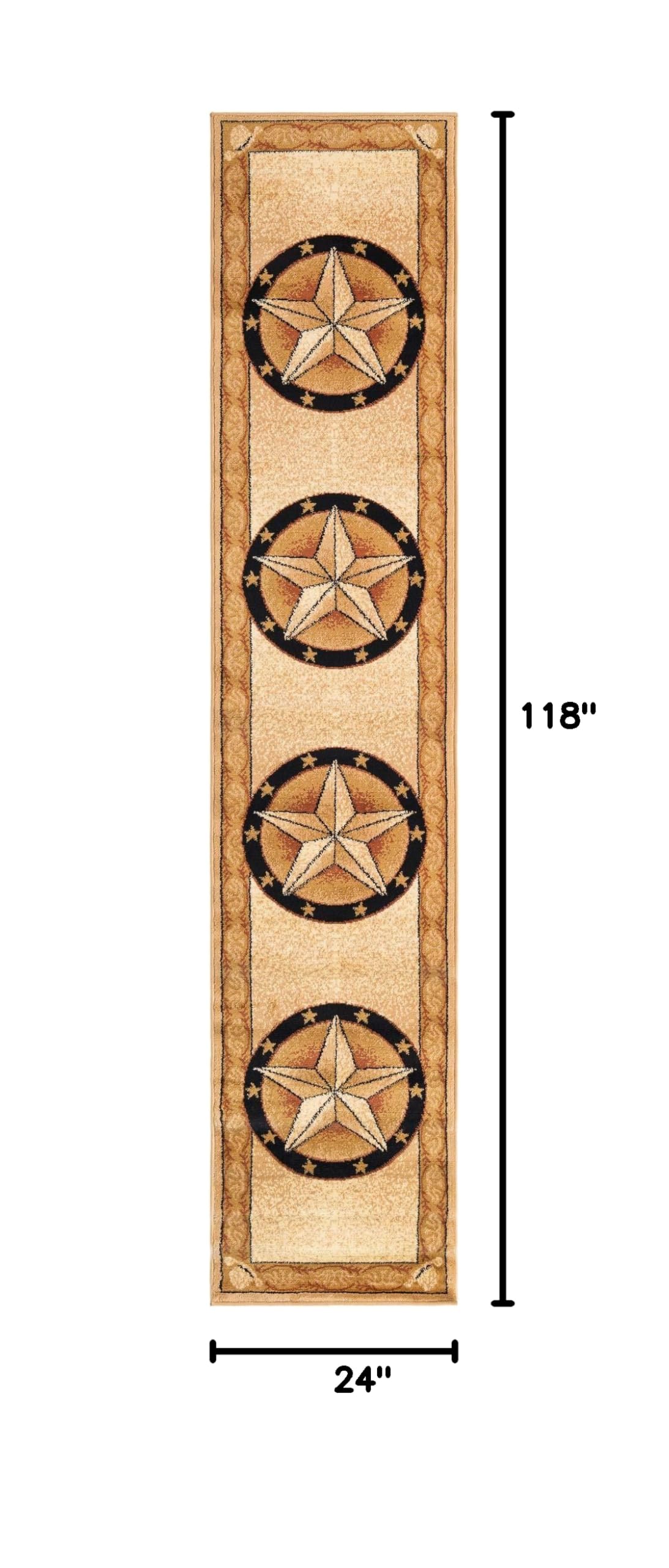 Pioneer Collection 10 Ft Ivory Runner Rug - Medium Pile Hallway & Entryway Carpet | Durable Floor Mat for High Traffic Areas, Living Room Decor
