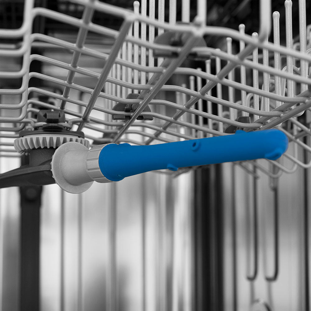 ZLINE Autograph Edition 24 Inch Monument Series 3rd Rack Dishwasher - White Matte with Champagne Bronze Handle, Ultra Quiet 45dBa, Top Touch Control, Tall Tub Design | Perfect for Modern Kitchens, Open Concept Homes & Luxury Apartments