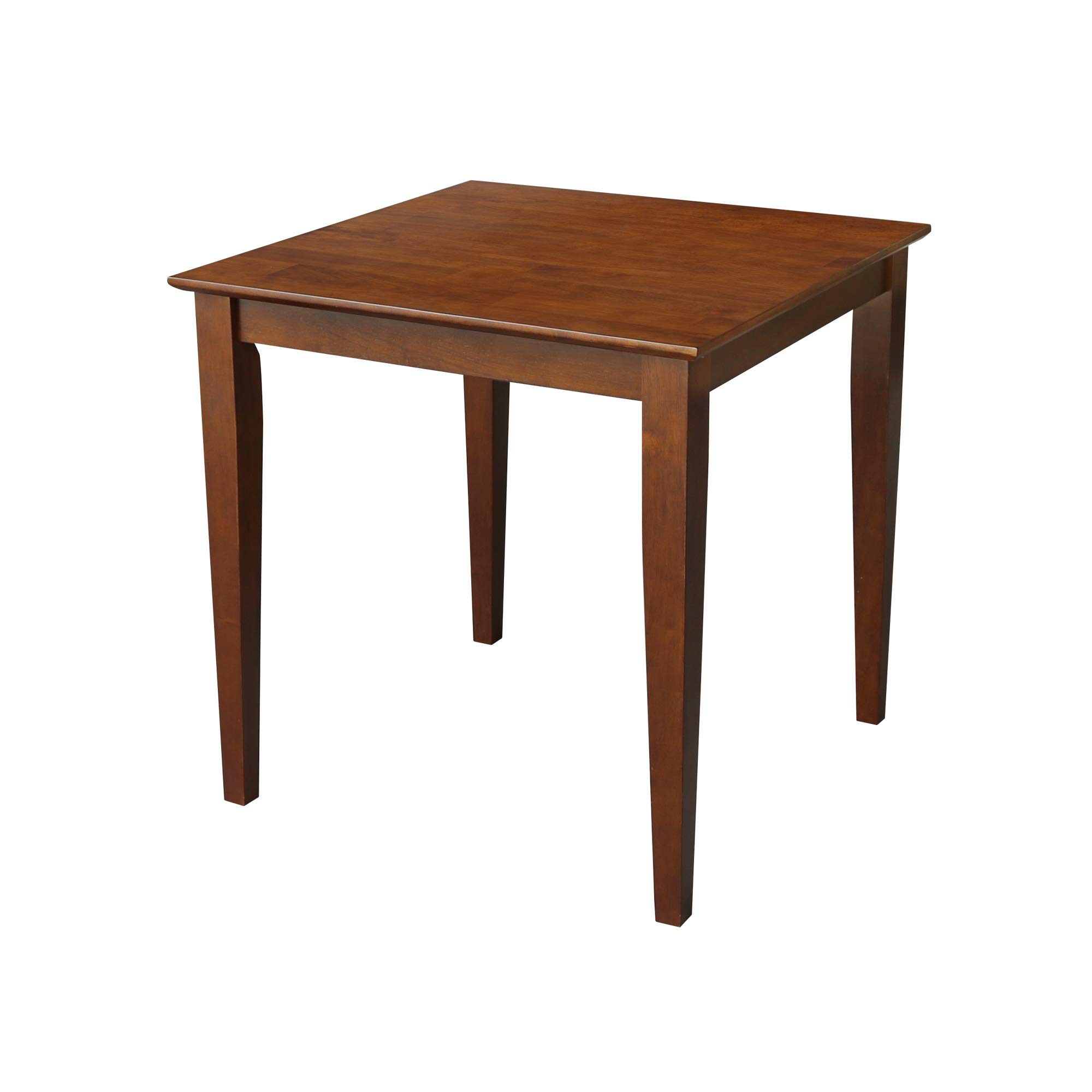 IC International Concepts Solid Wood Espresso Shaker Leg Dining Table, 30