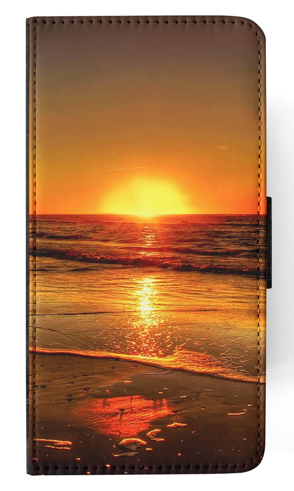 Sunset Beach Ocean Flip Wallet Phone Case for Apple iPhone X & iPhone Xs - Stylish & Protective Cover for Everyday Use and Travel