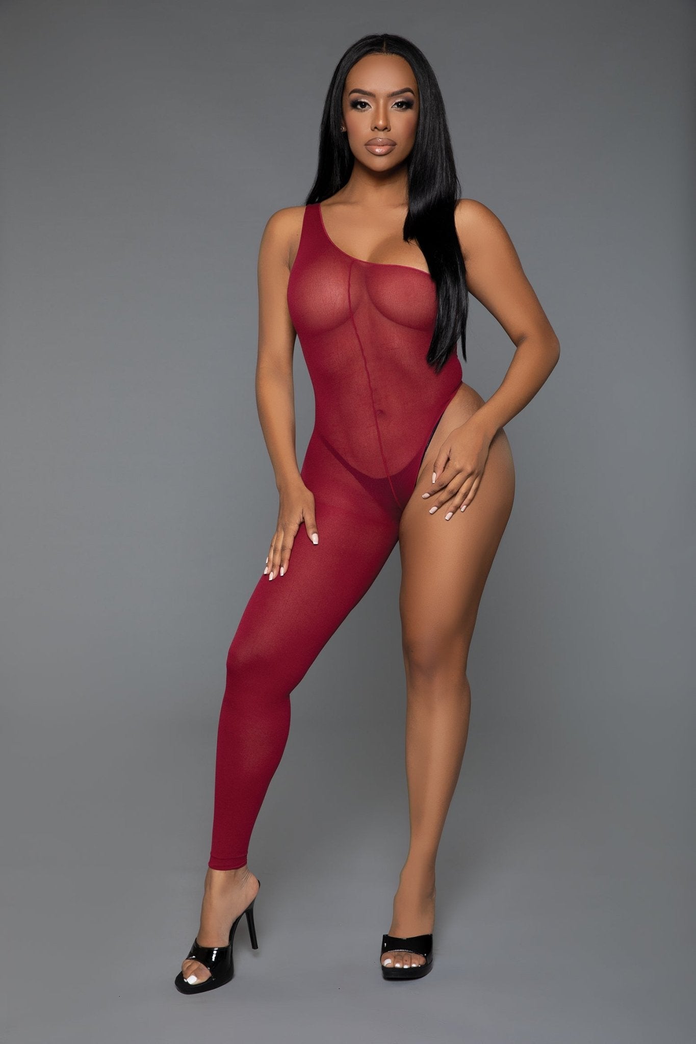 BeWicked Women's Tell Me You're Mine Bodystocking 2360 - Sexy Lingerie for Valentine's Day, Anniversary & Romantic Nights - Perfect for Couples, Boudoir Photography & Special Occasions