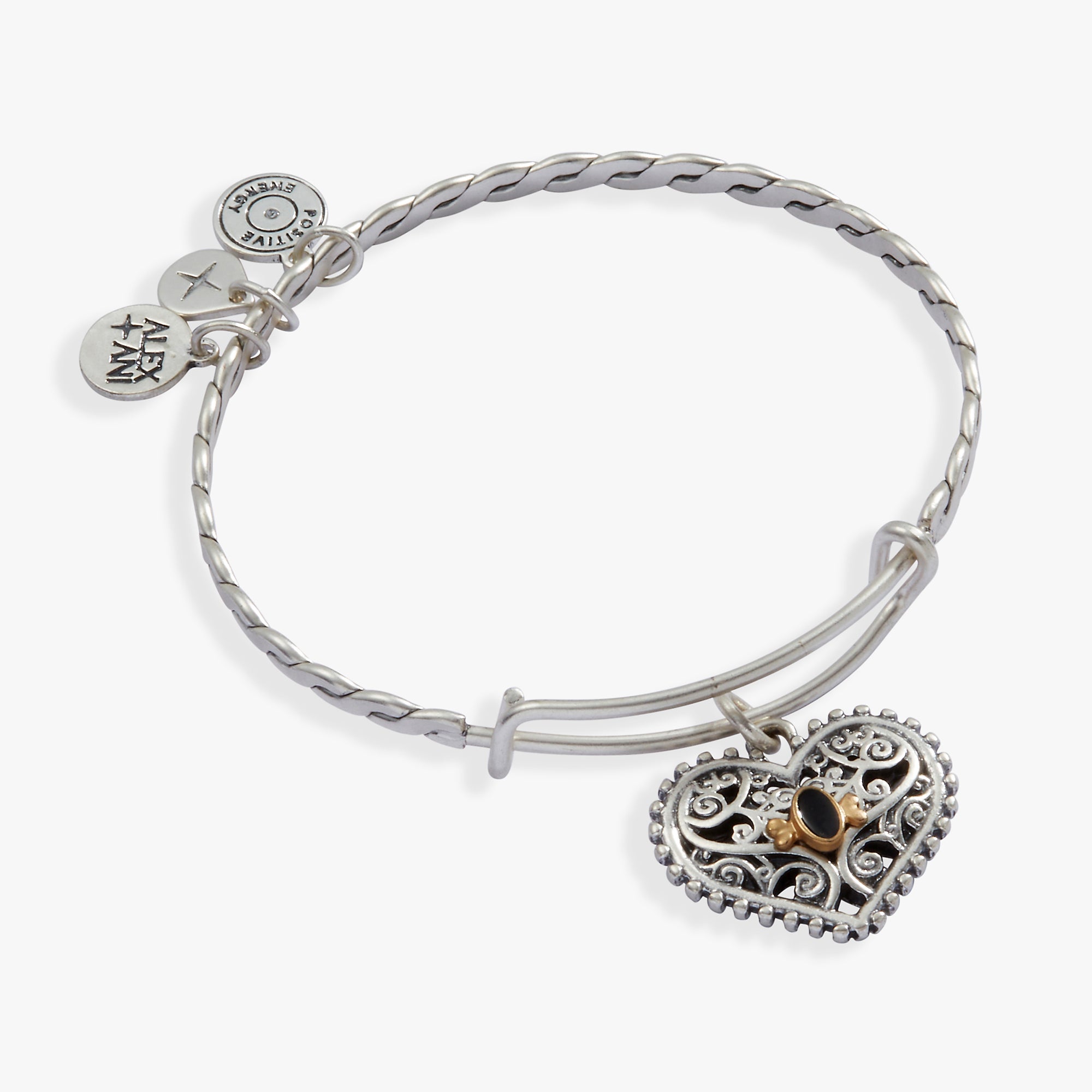 Vintage Heart Charm Bangle Bracelet for Women - Elegant Antique Jewelry Gift for Her - Perfect for Valentine's Day, Anniversary & Romantic Occasions
